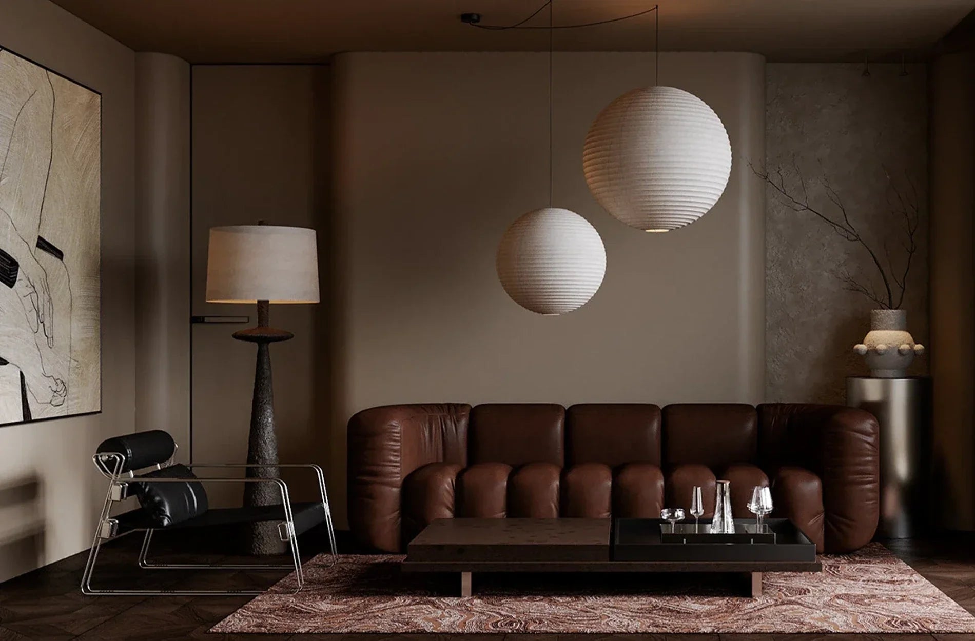 Manhattan Loft Residence – Modern Drama in Earth Tones