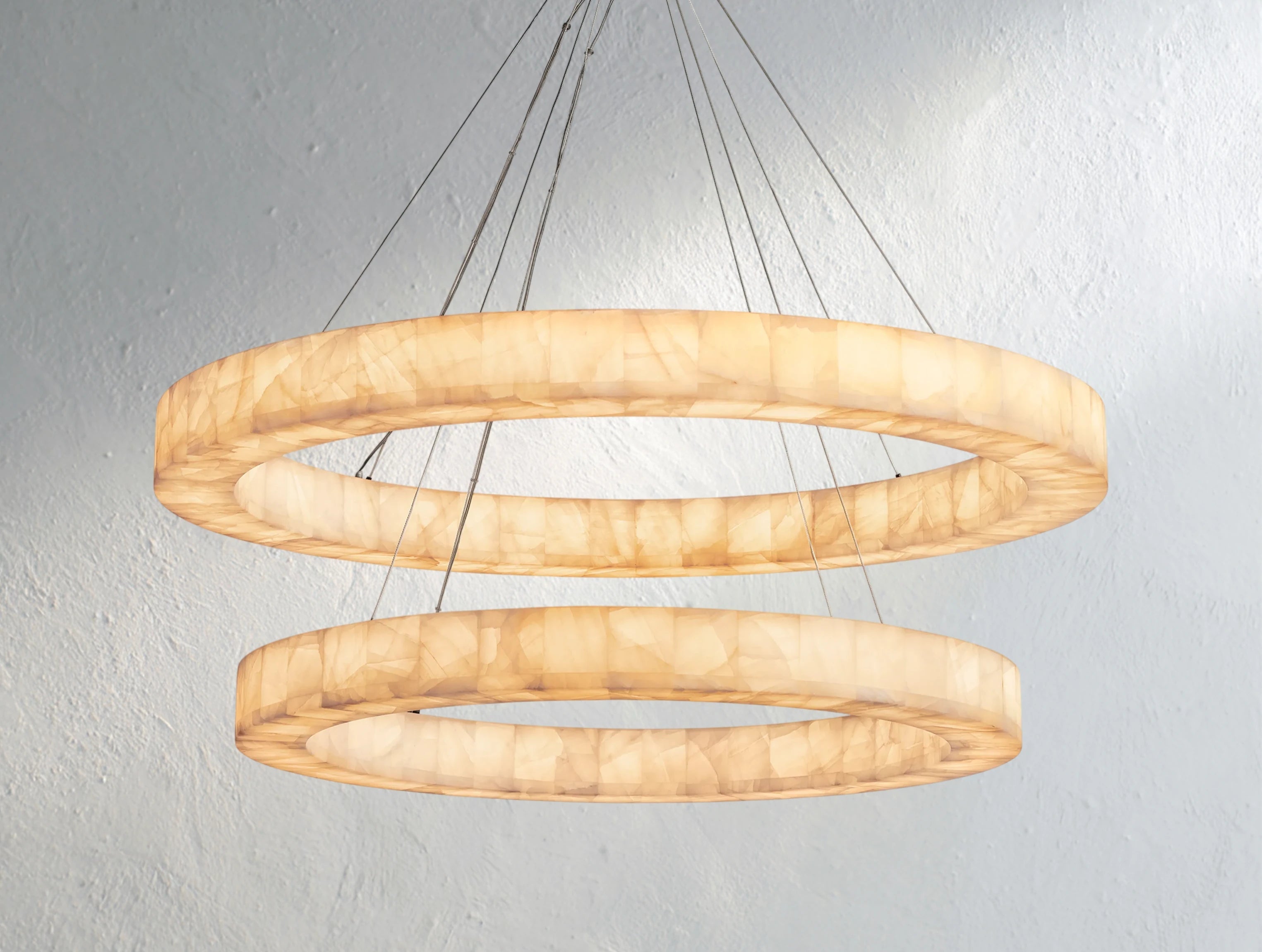 Hamary Lueur Chiseled Two-Tier Round Chandelier ARDENEL