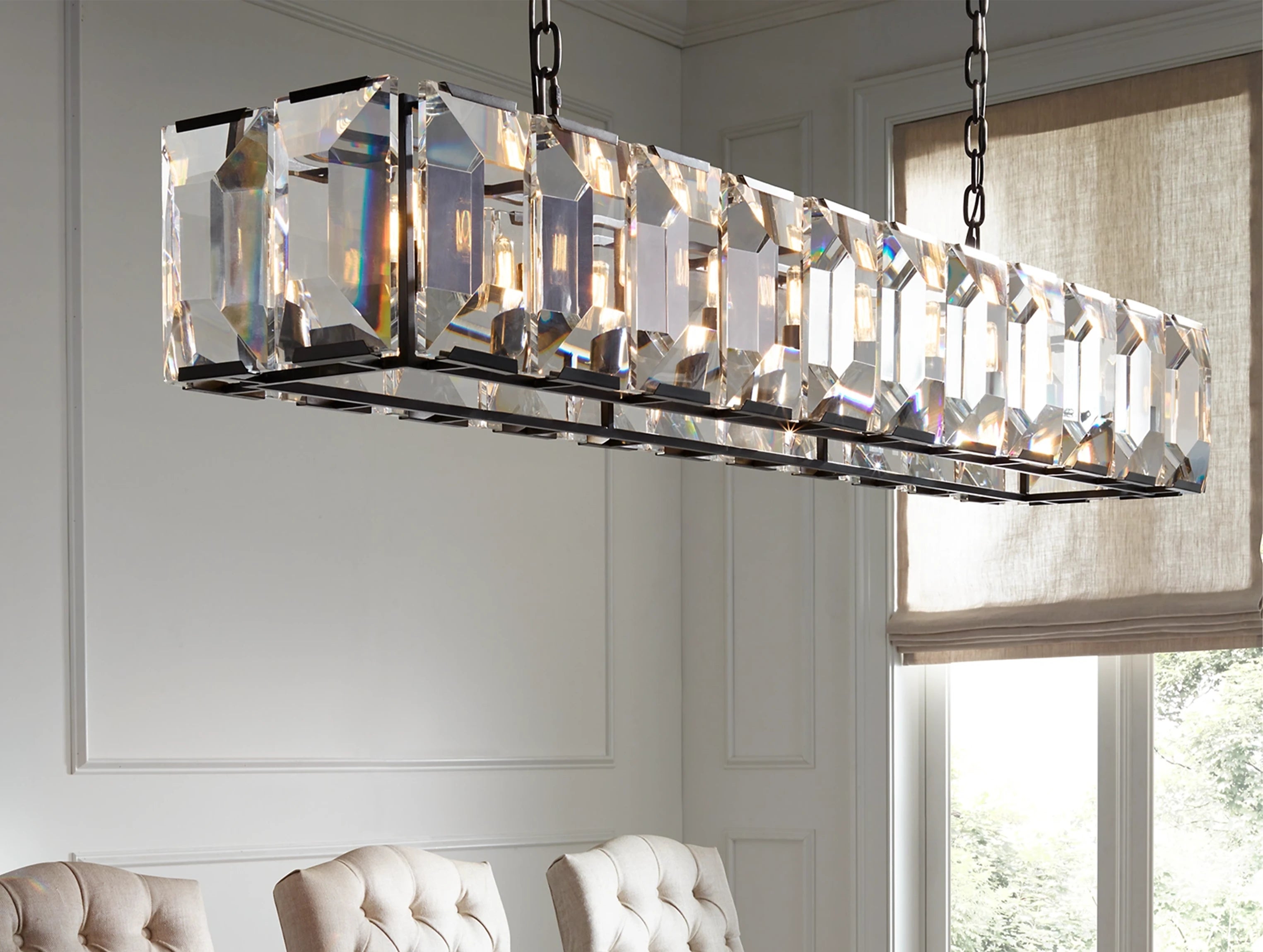 Valonne Crystal Rectangular Chandelier