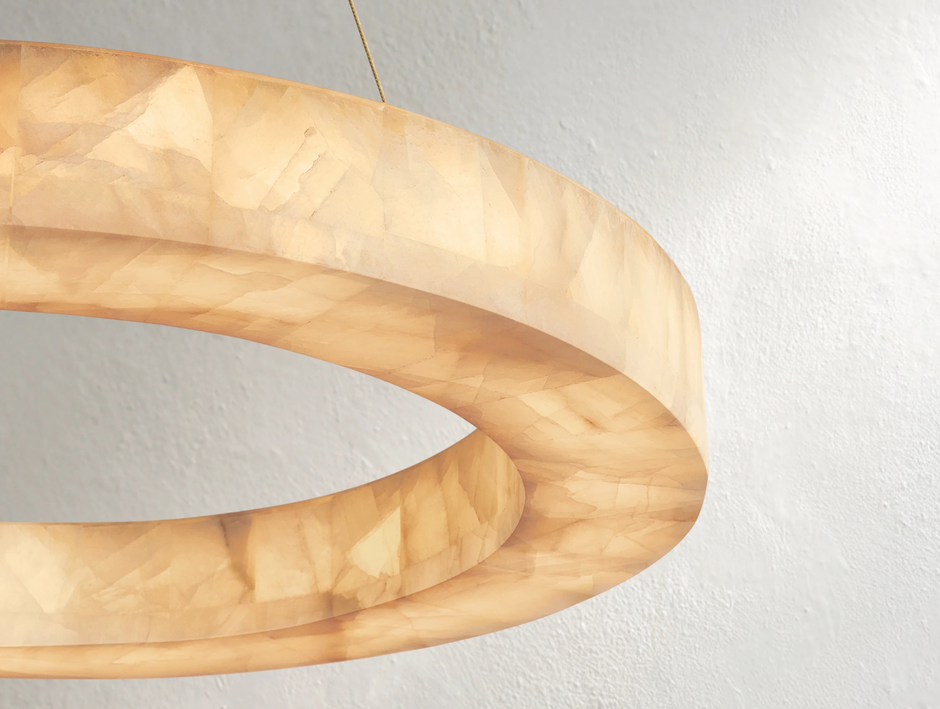 Hamary Lueur Alabaster Round Chandelier ARDENEL