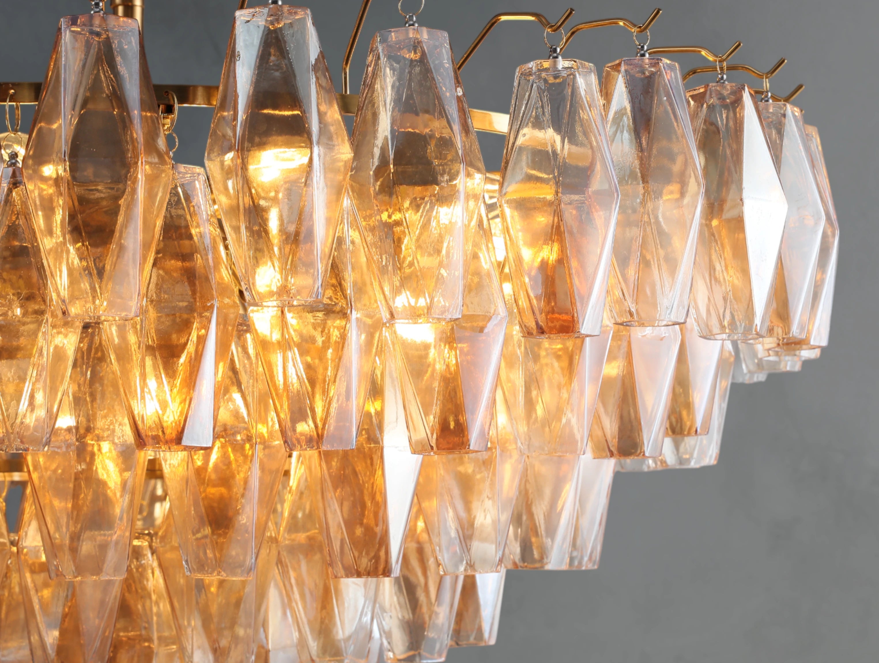 Jayara Glass Tiered Round Chandelier ARDENEL