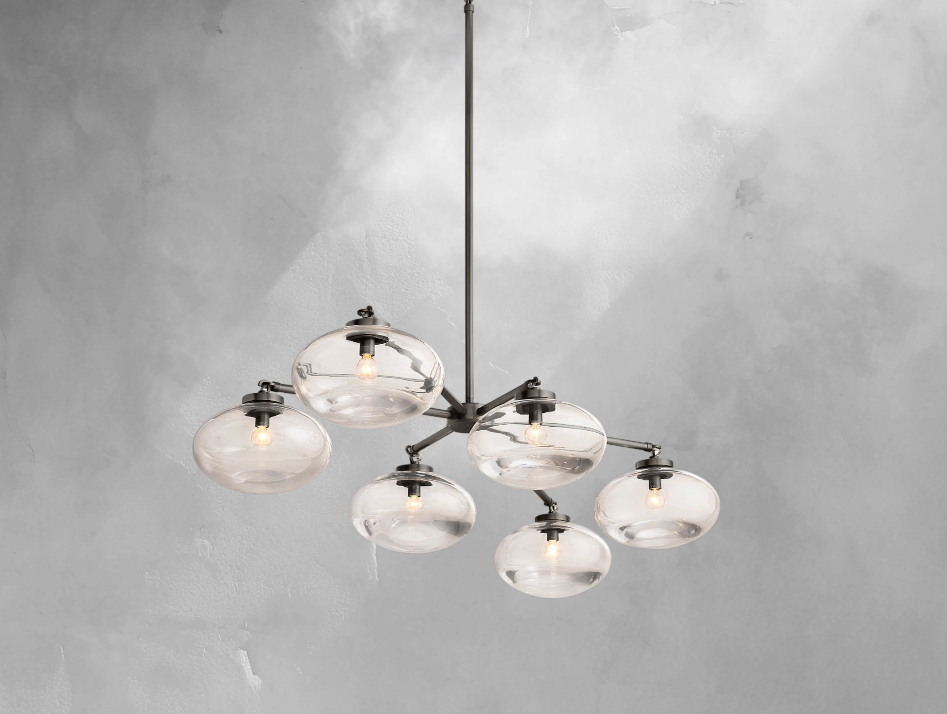 Cabret Glass Mobile Linear Chandelier ARDENEL