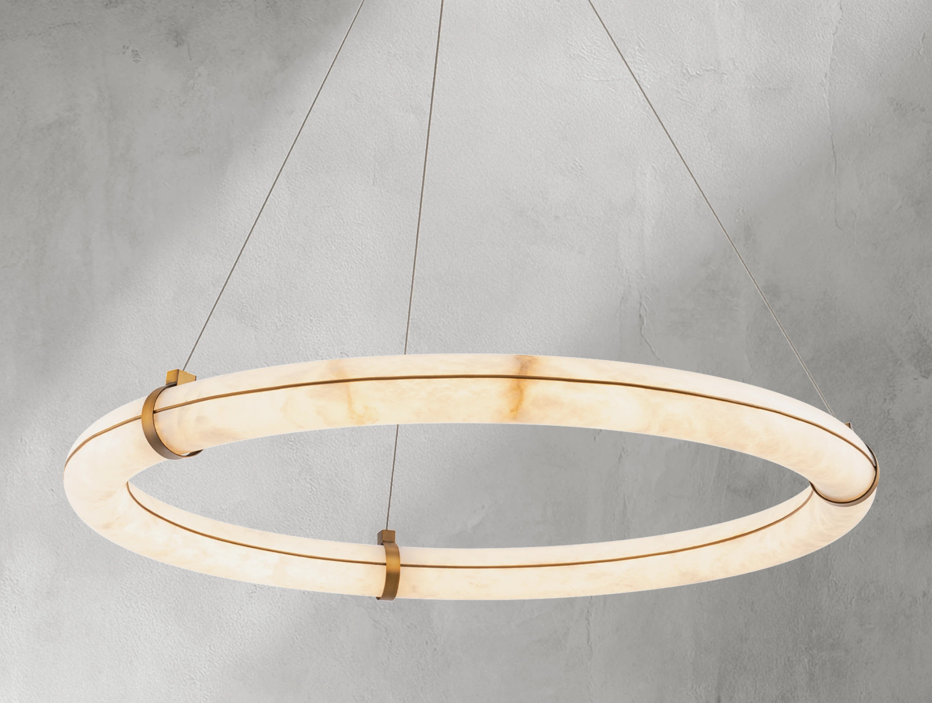 Nivala loop Alabaster Chandelier