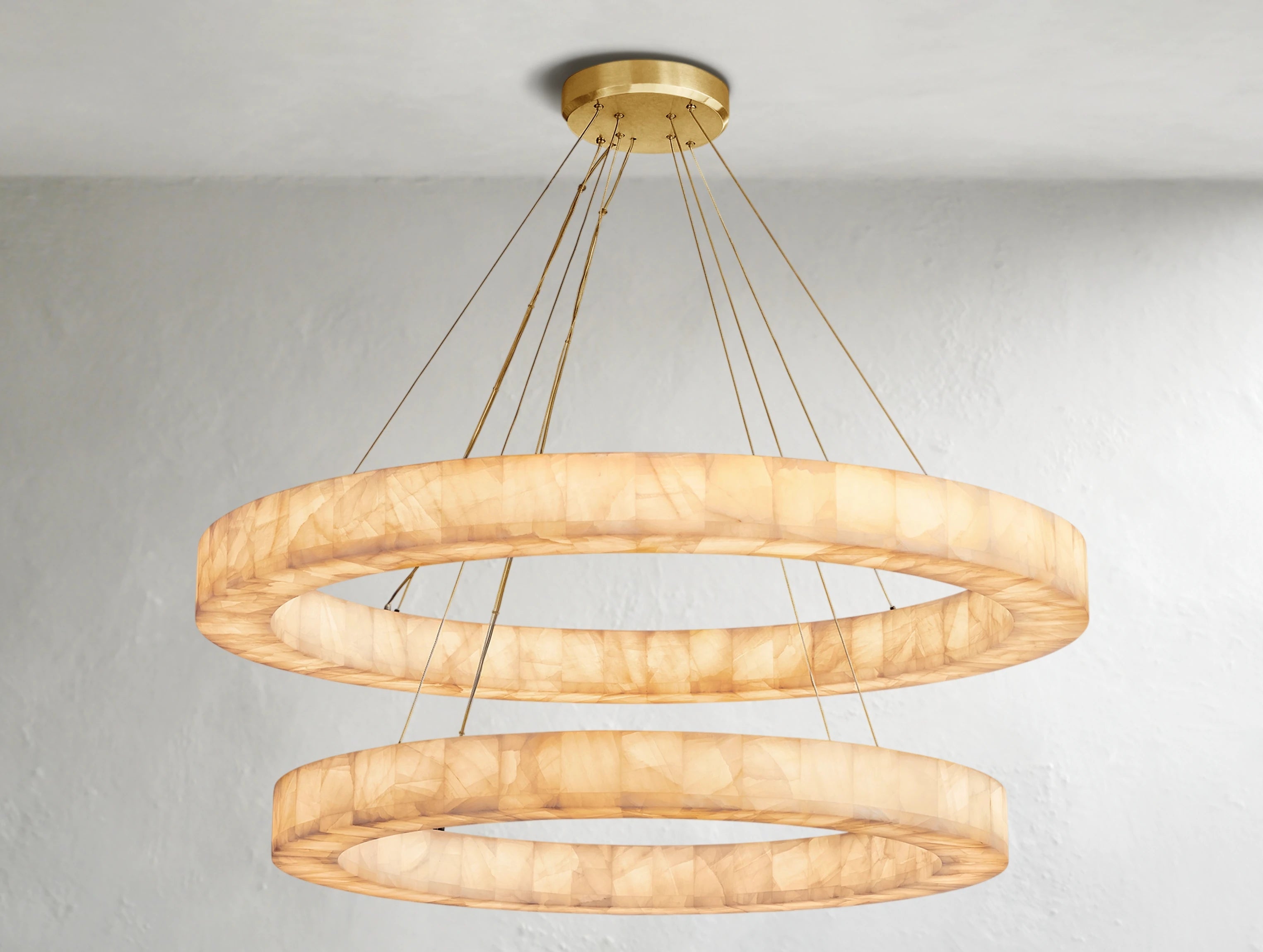 Hamary Lueur Chiseled Two-Tier Round Chandelier ARDENEL