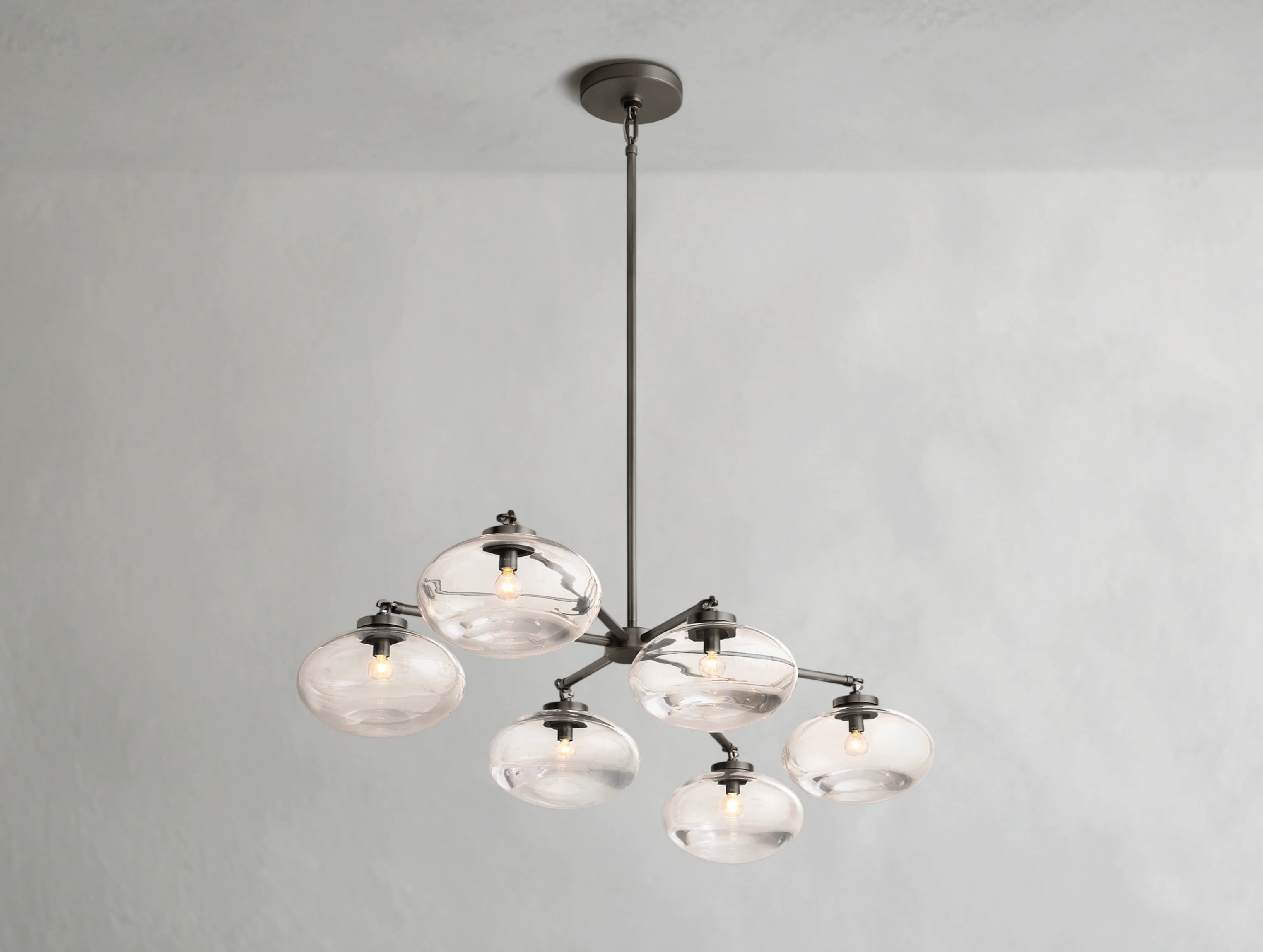 Cabret Glass Mobile Linear Chandelier ARDENEL