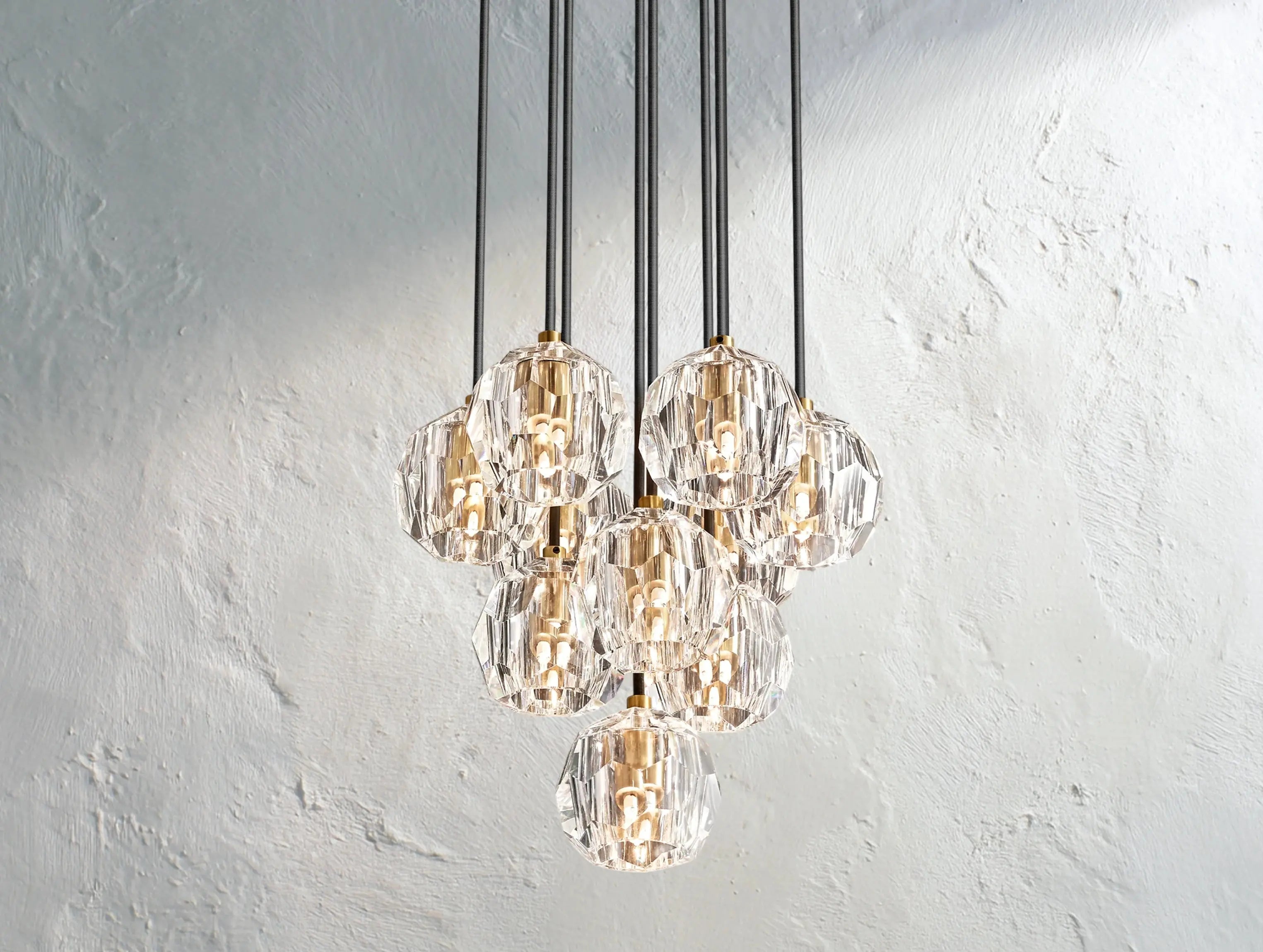 Orbital Cristal Glass Round Cluster Chandelier ARDENEL