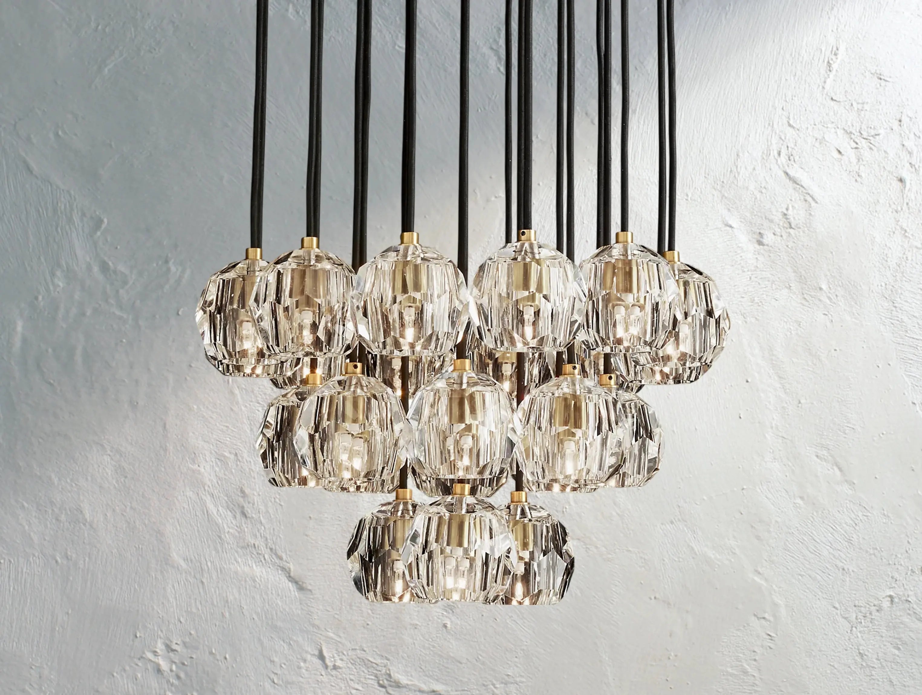 Orbital Cristal Glass Round Cluster Chandelier ARDENEL