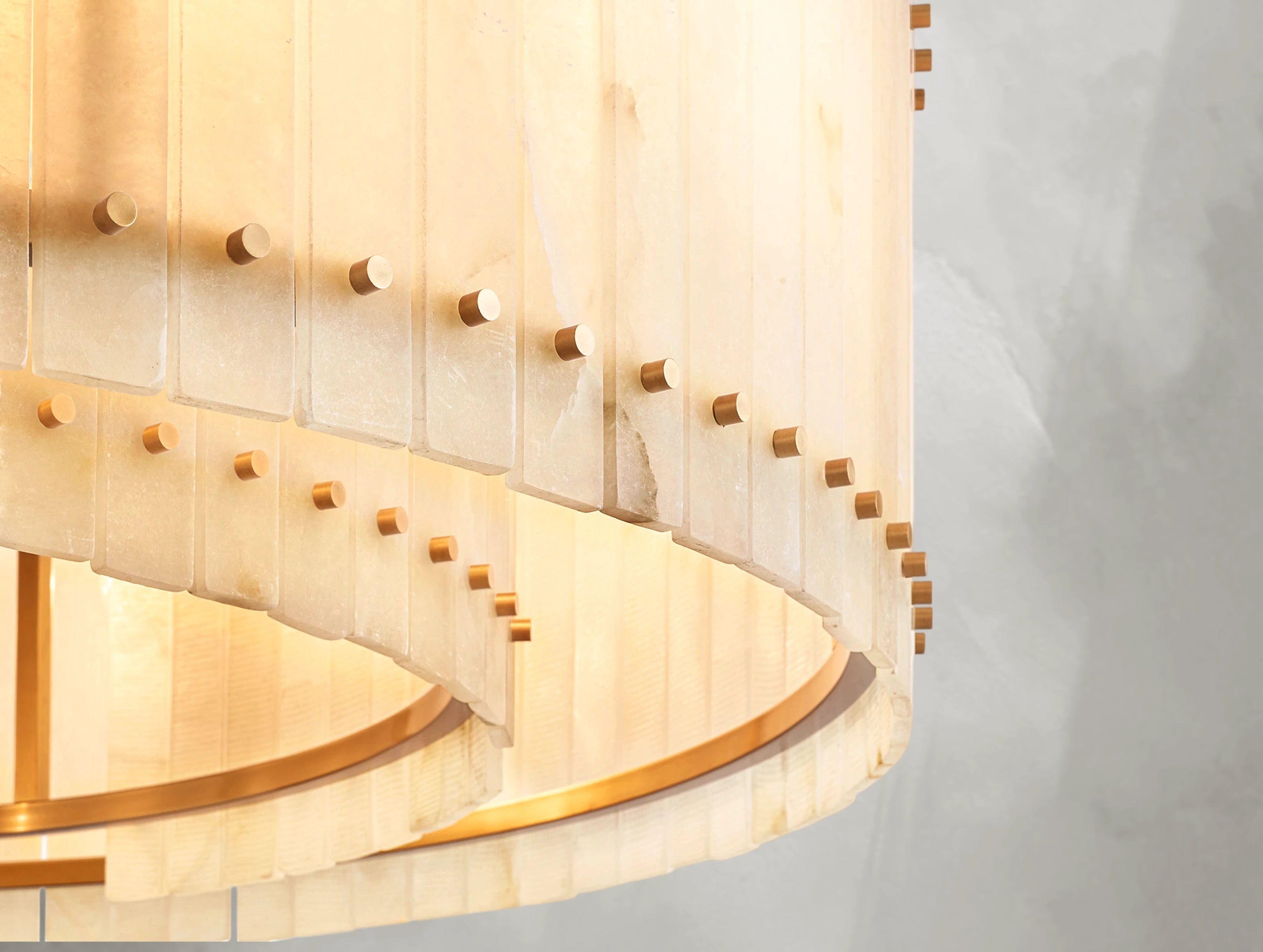 Royce Alabaster Round Chandelier ARDENEL