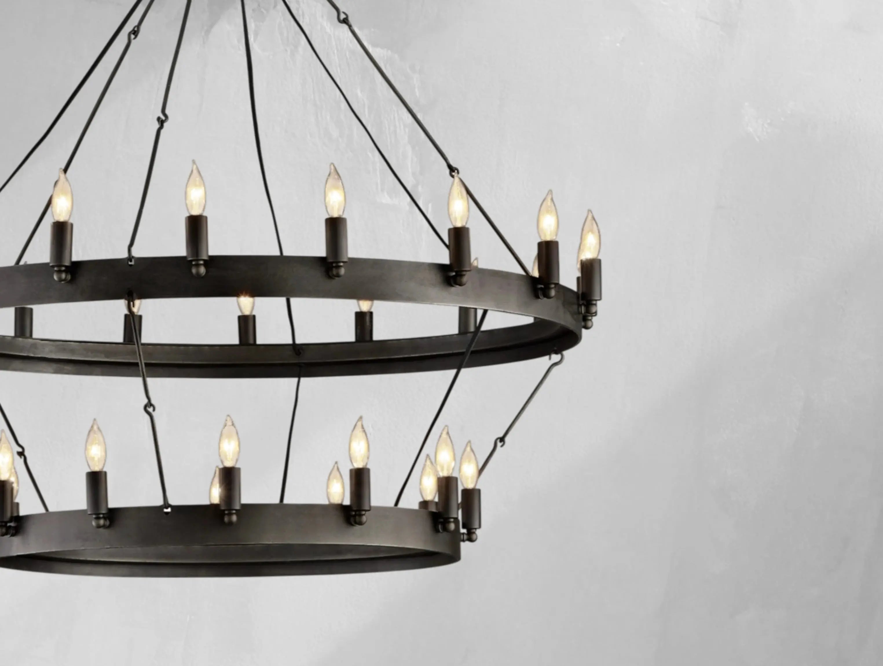 ForgeLine Vintage Filament Two-Tier Chandelier ARDENEL