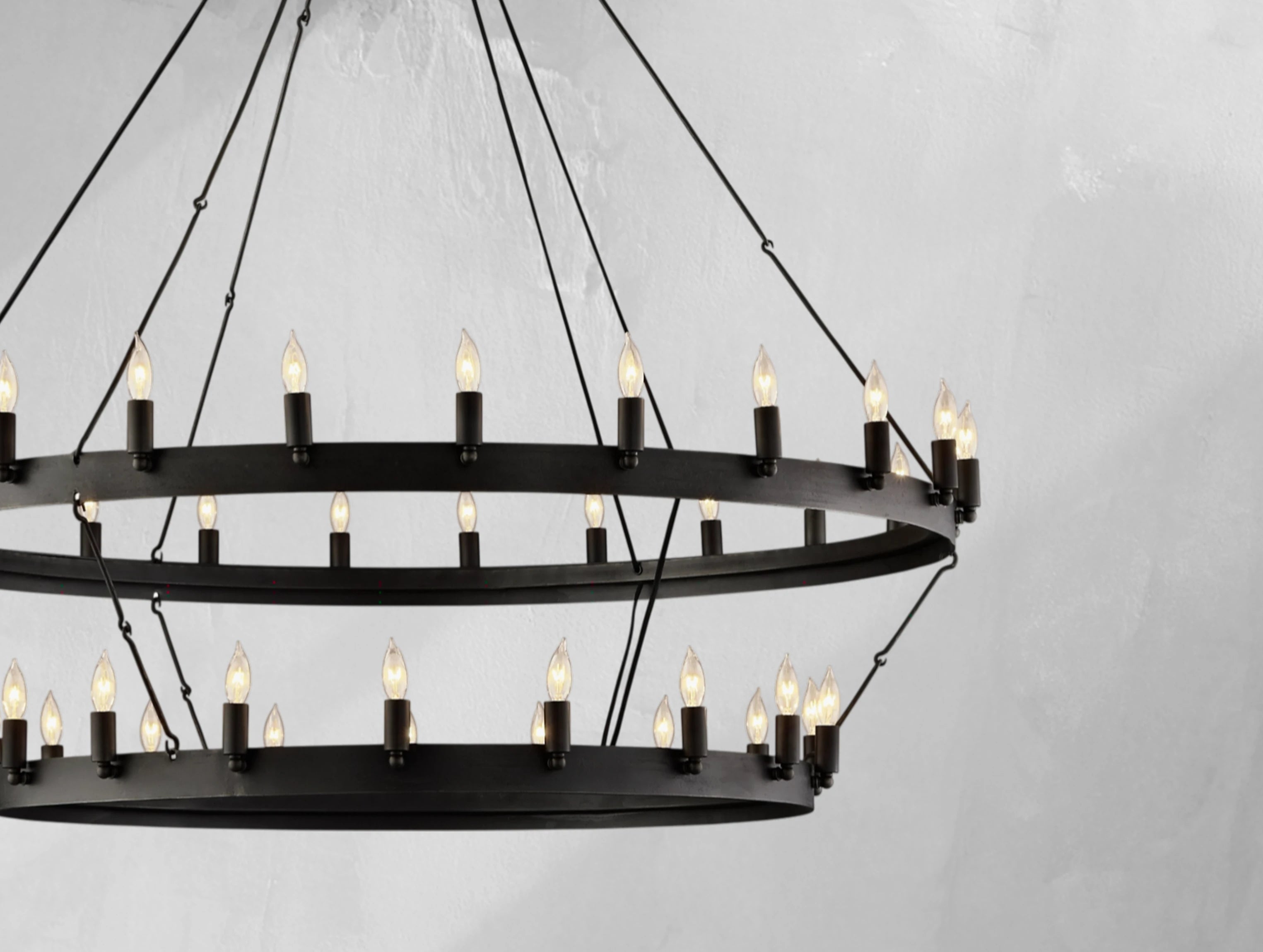 ForgeLine Vintage Filament Two-Tier Chandelier