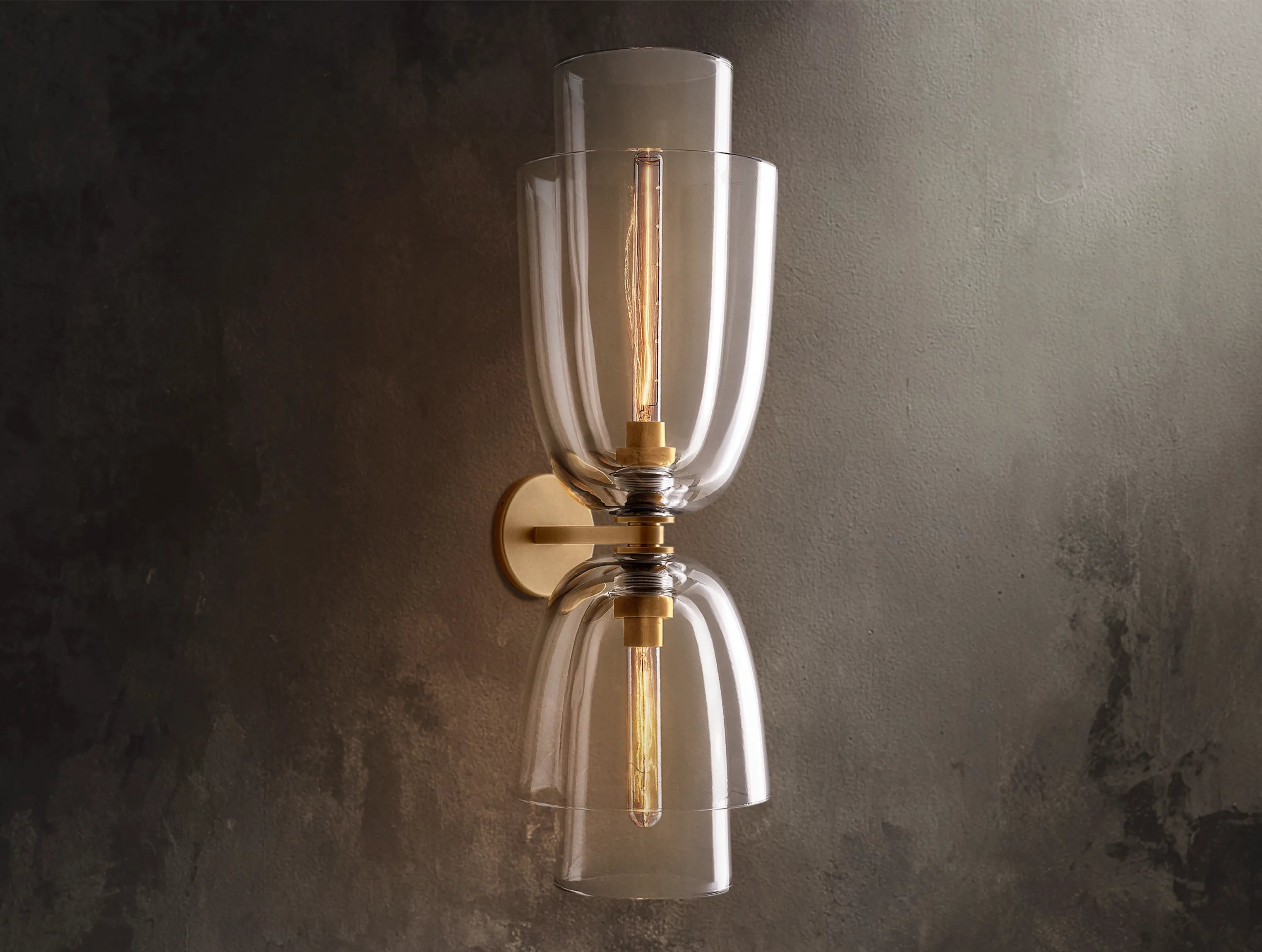 Blum Double Glass Sconce