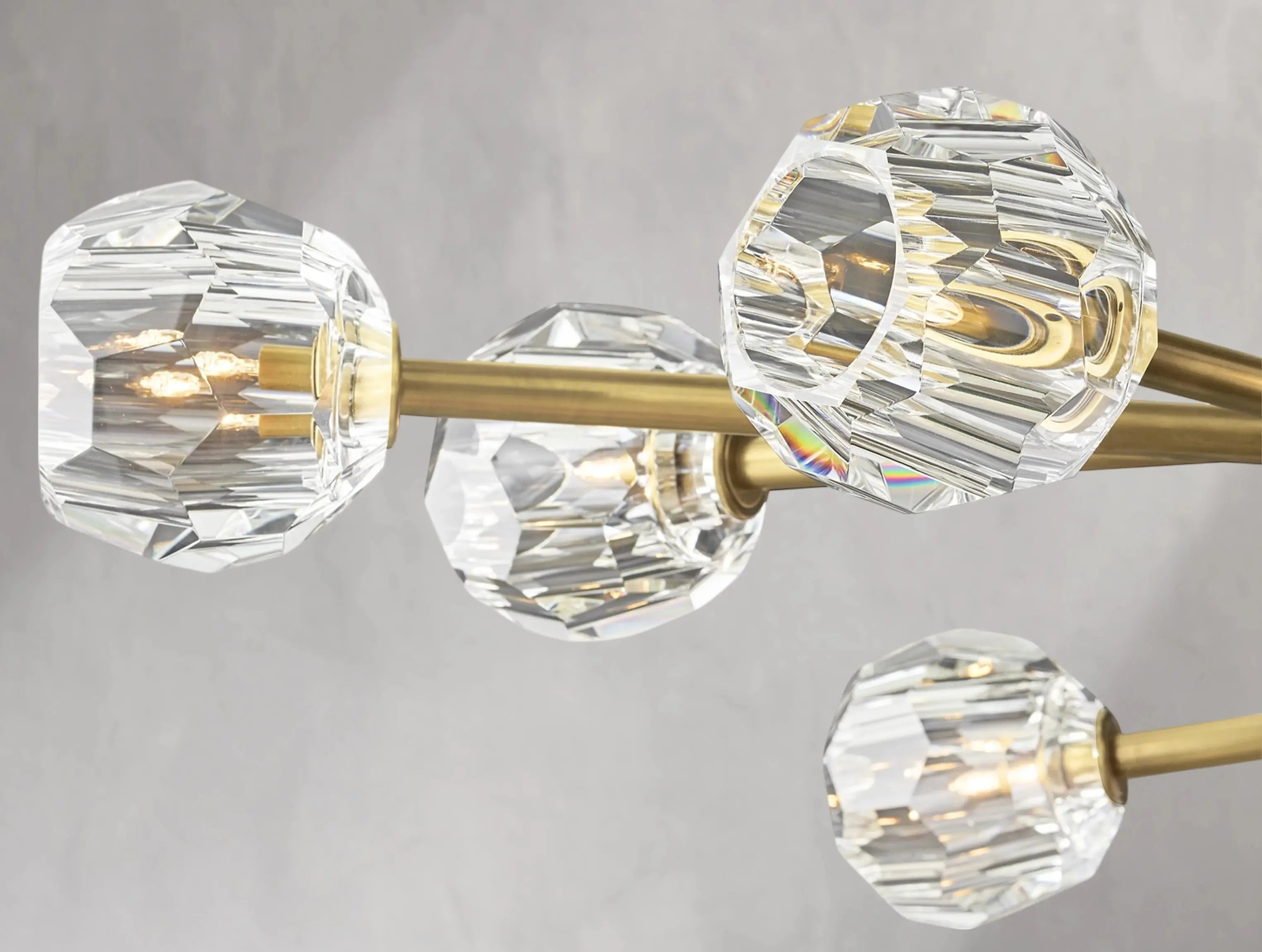 Orbital Cristal Glass Oval Chandelier ARDENEL