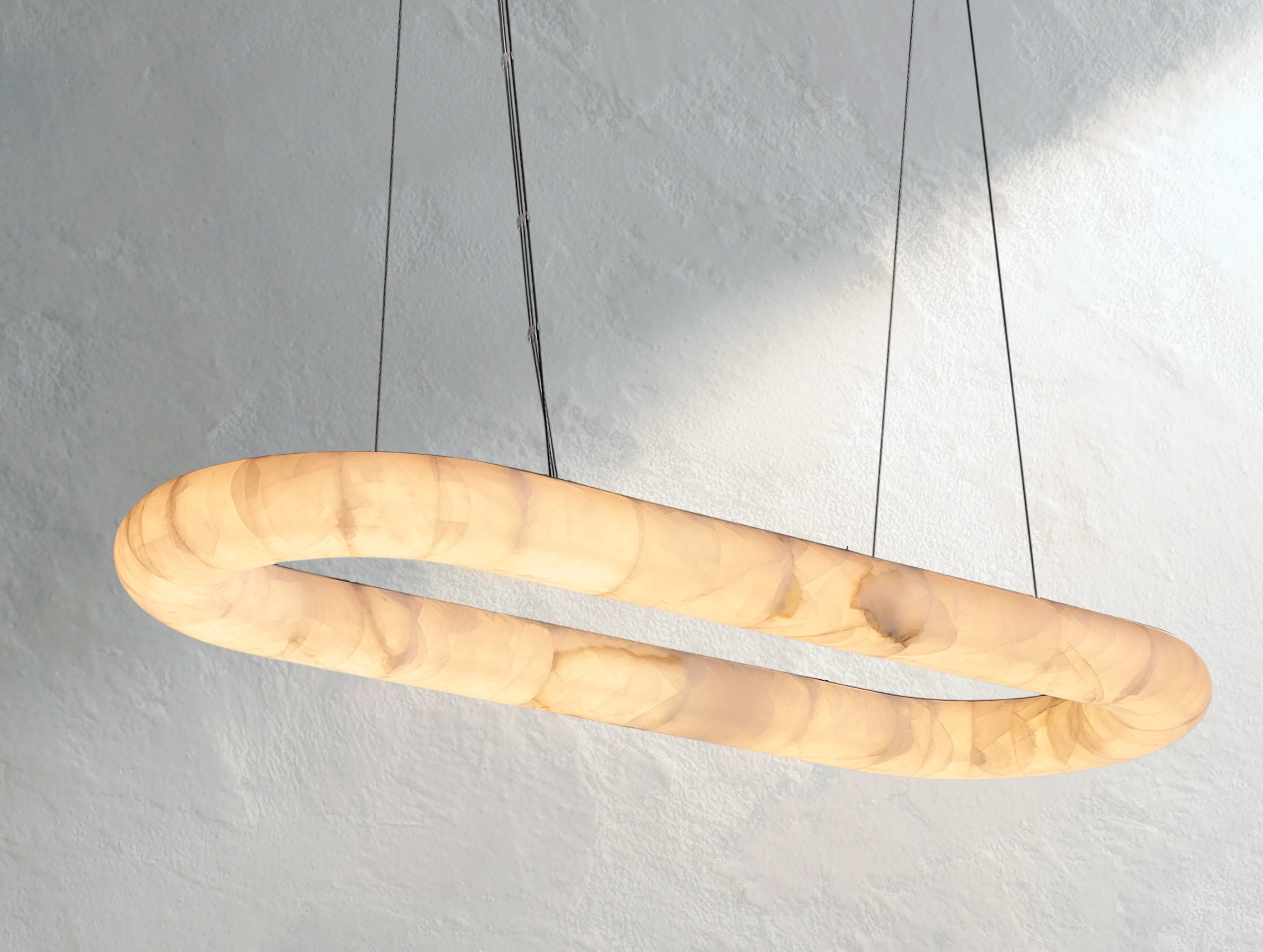 Hamary Oval Alabaster Chandelier ARDENEL