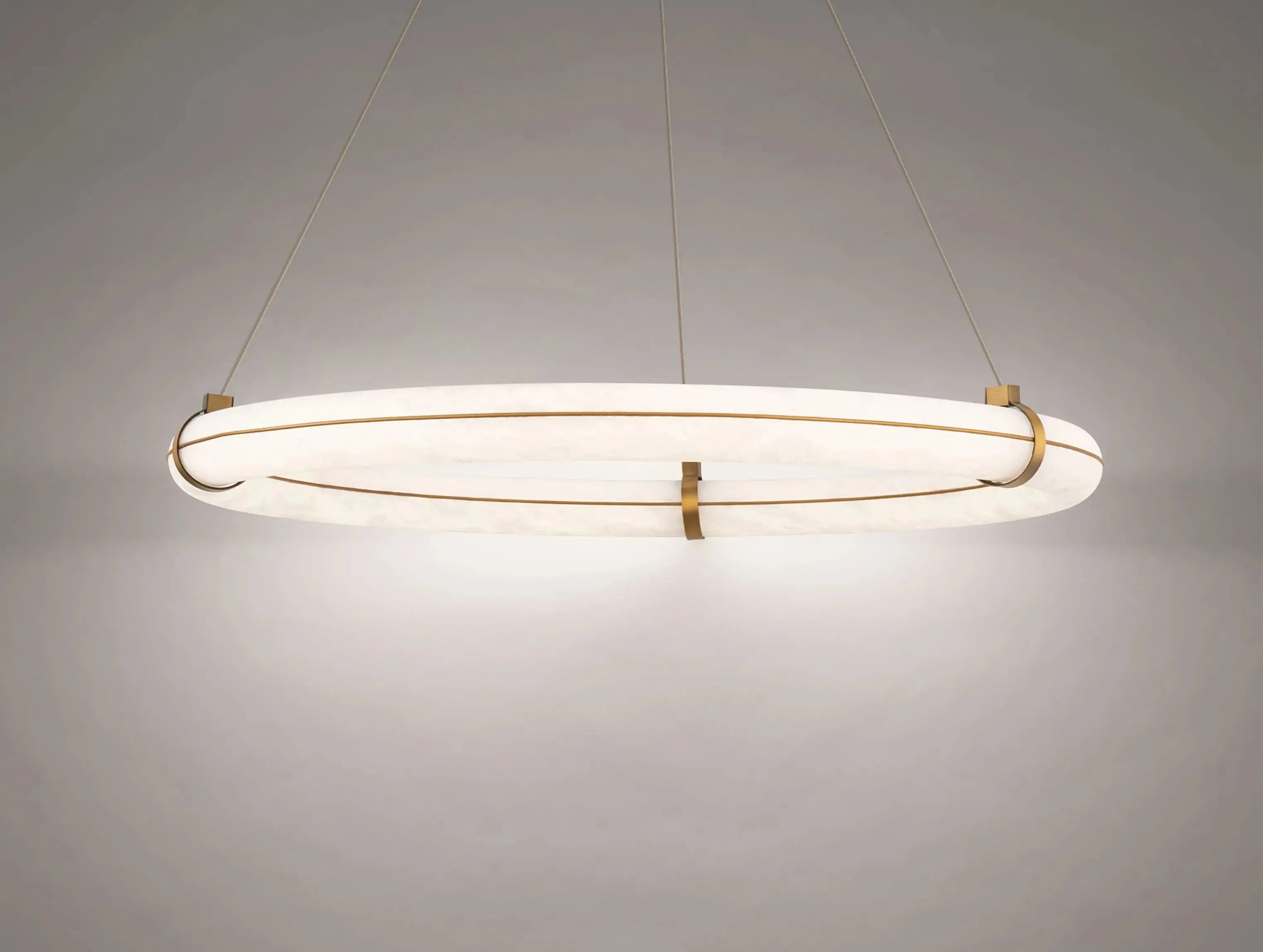 Nivara loop Alabaster Chandelier ARDENEL