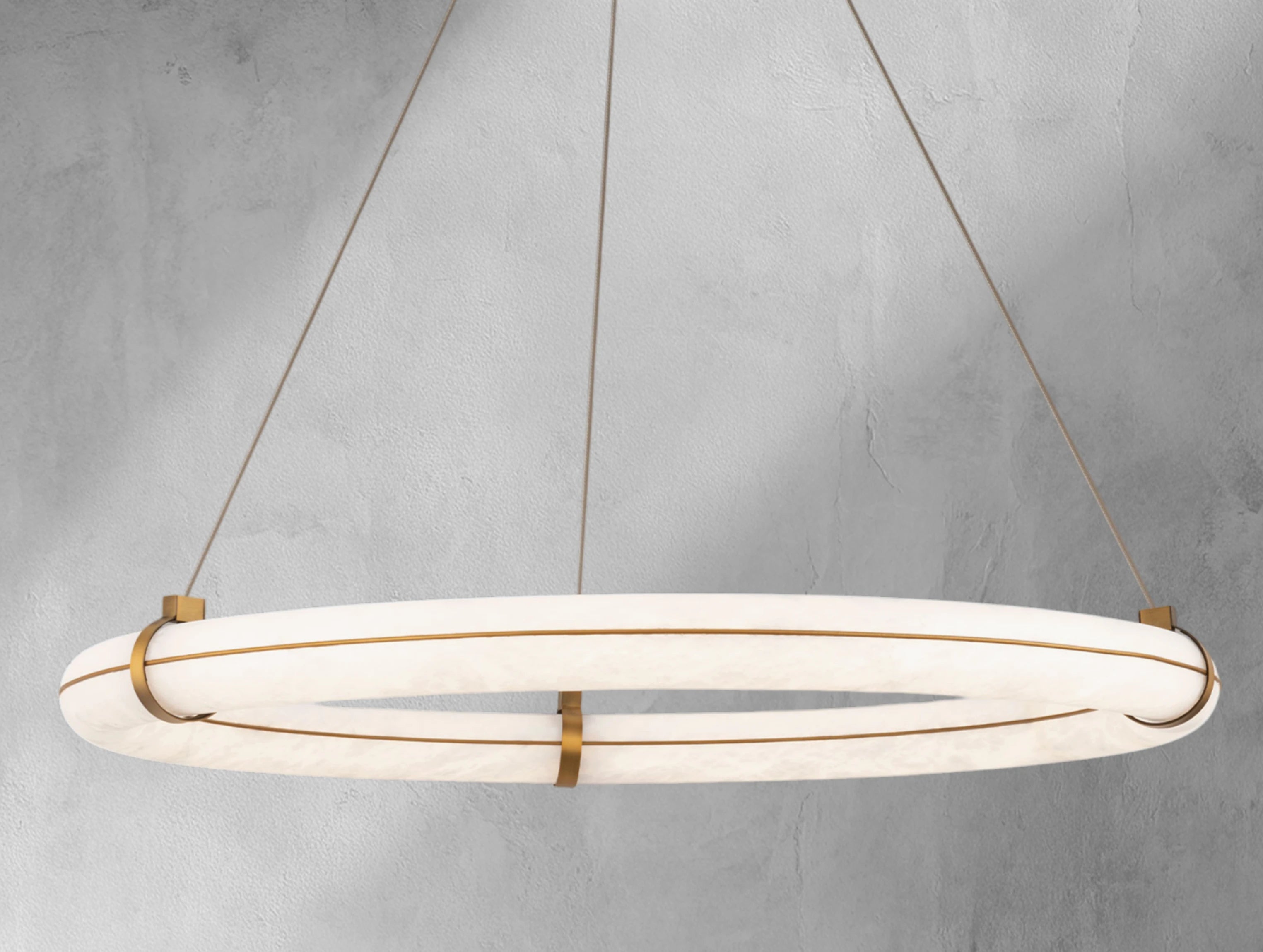 Nivala loop Alabaster Chandelier