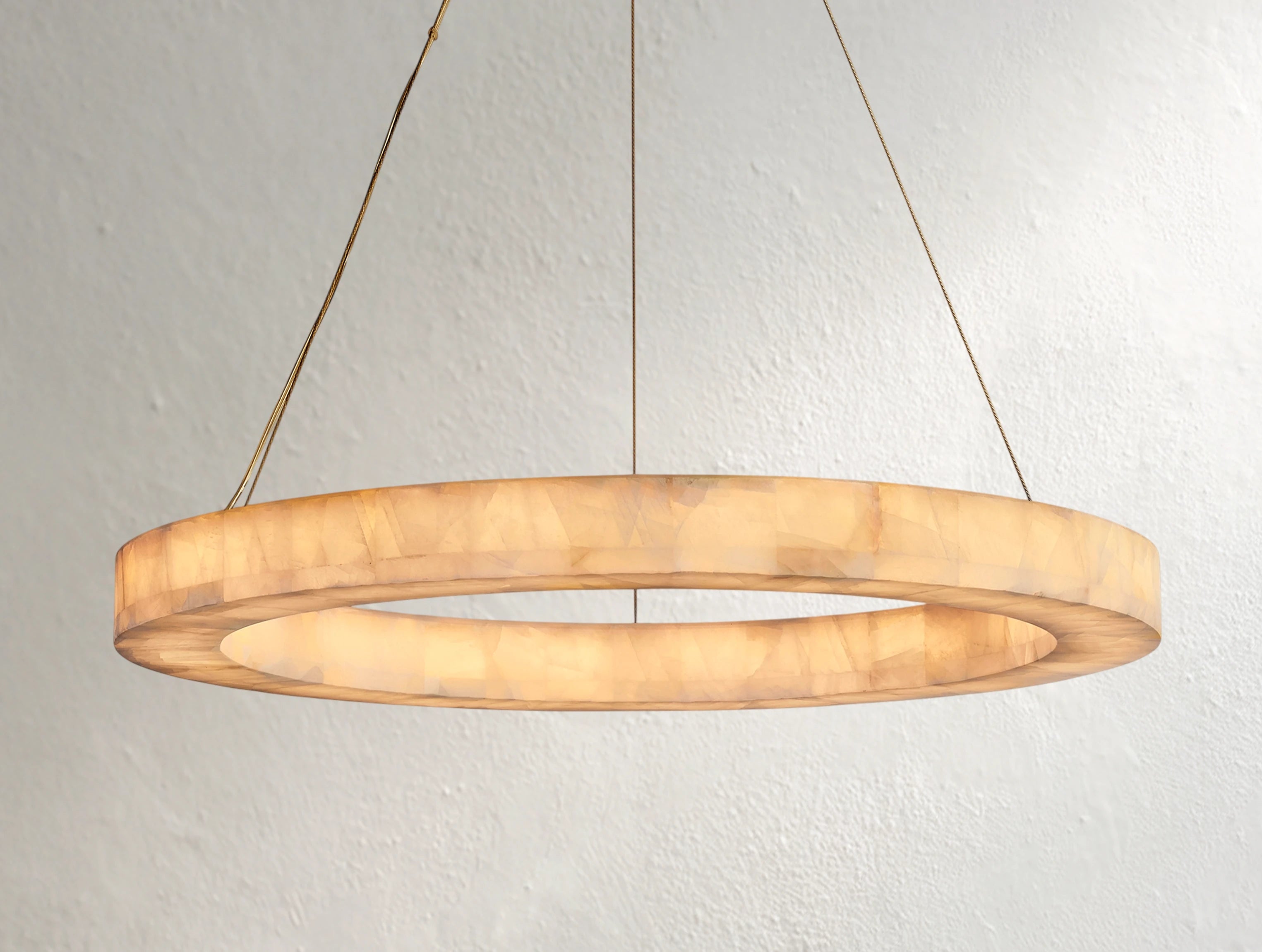 Hamary Lueur Alabaster Round Chandelier ARDENEL