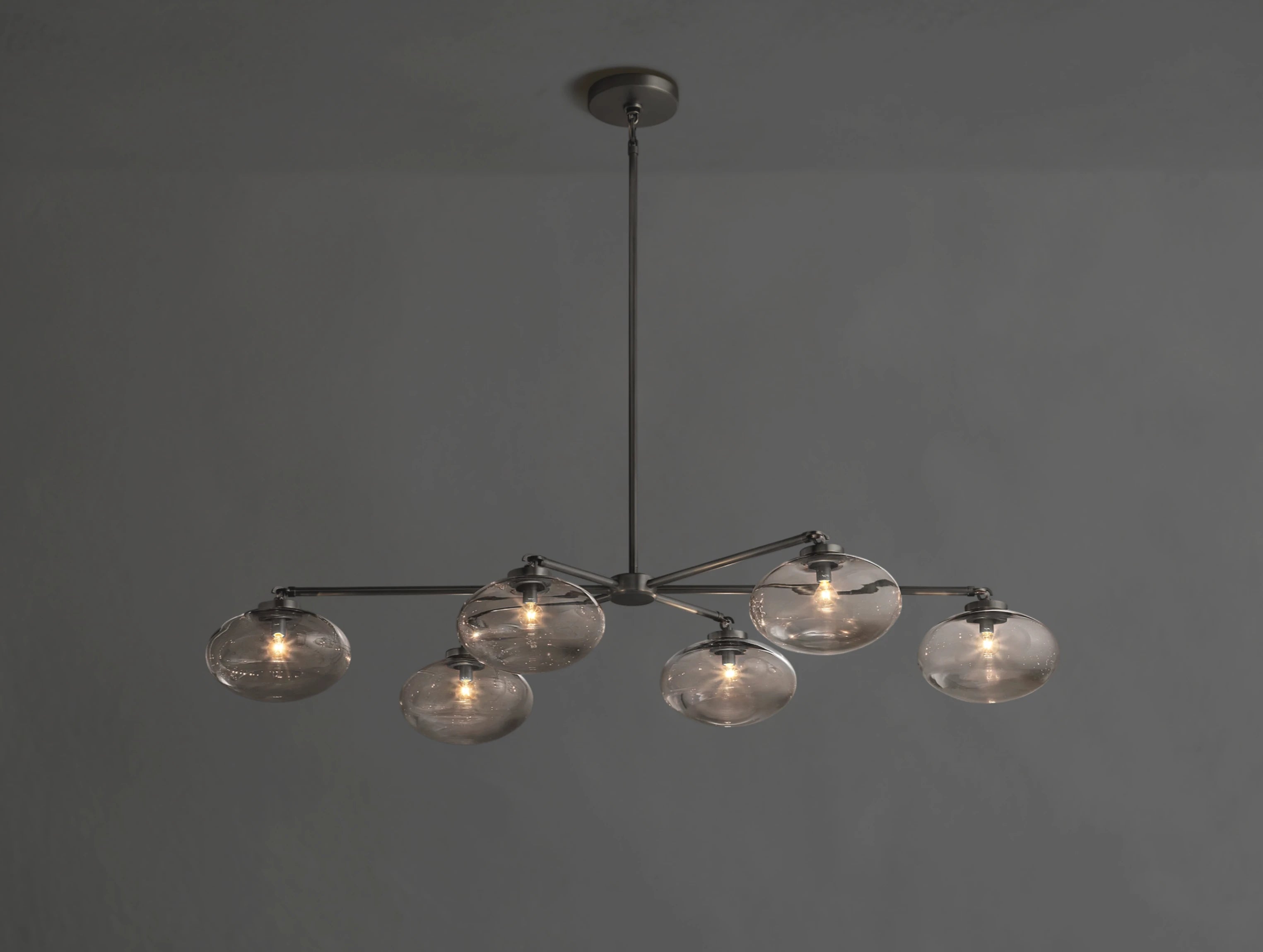Cabret Glass Mobile Linear Chandelier ARDENEL