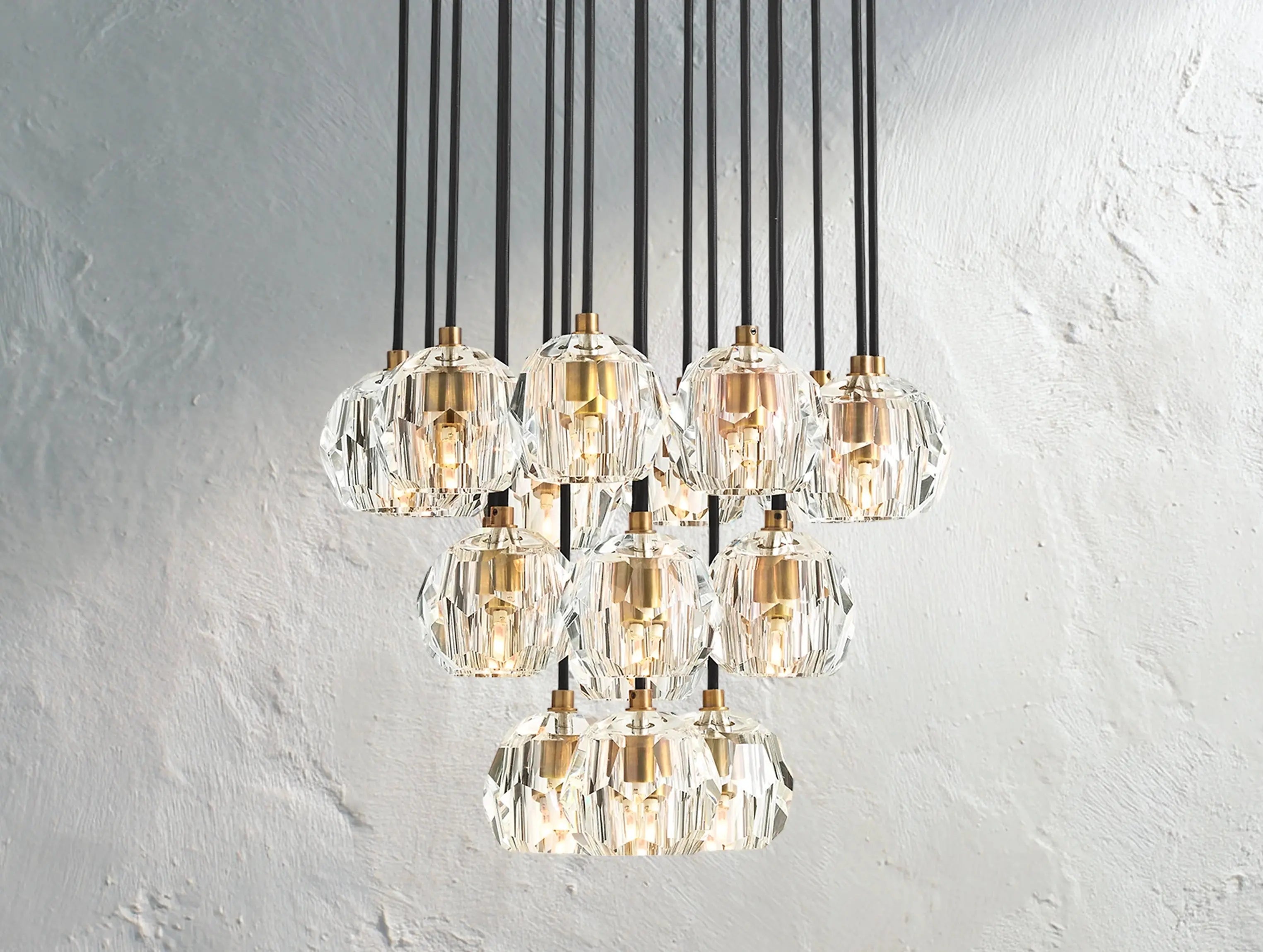 Orbital Cristal Glass Round Cluster Chandelier ARDENEL