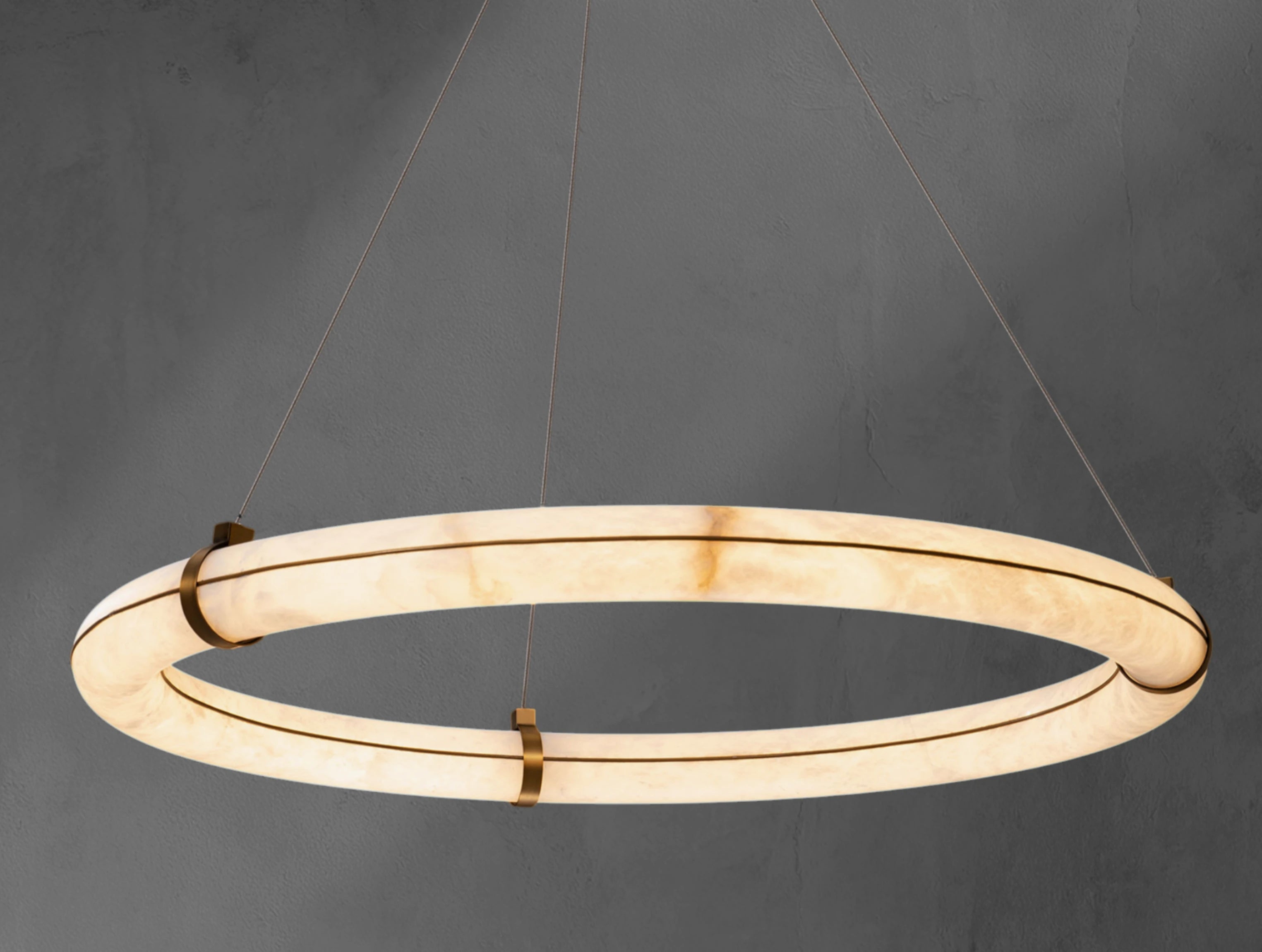 Nivala loop Alabaster Chandelier