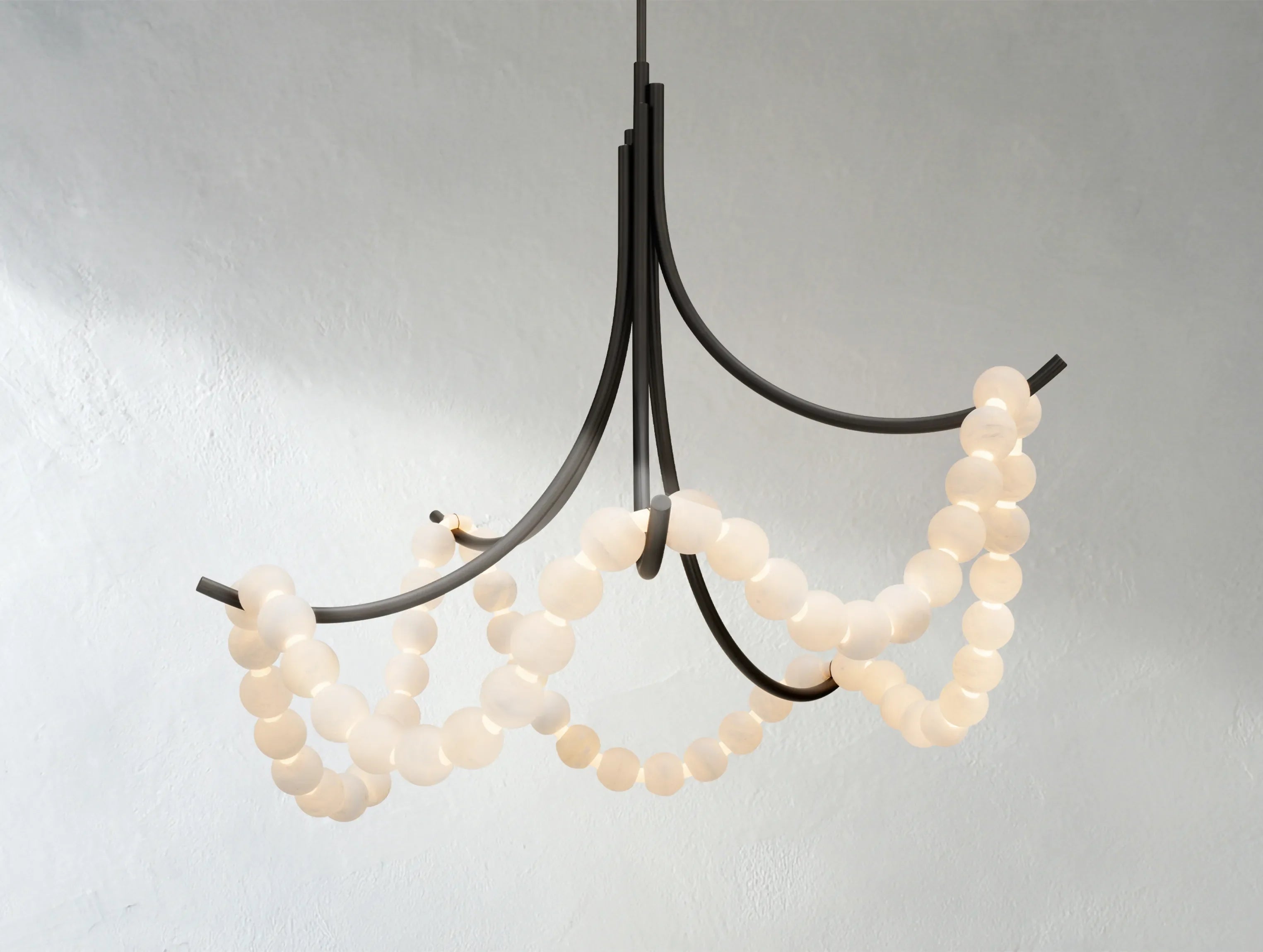 Alien Loop Alabaster Chandelier
