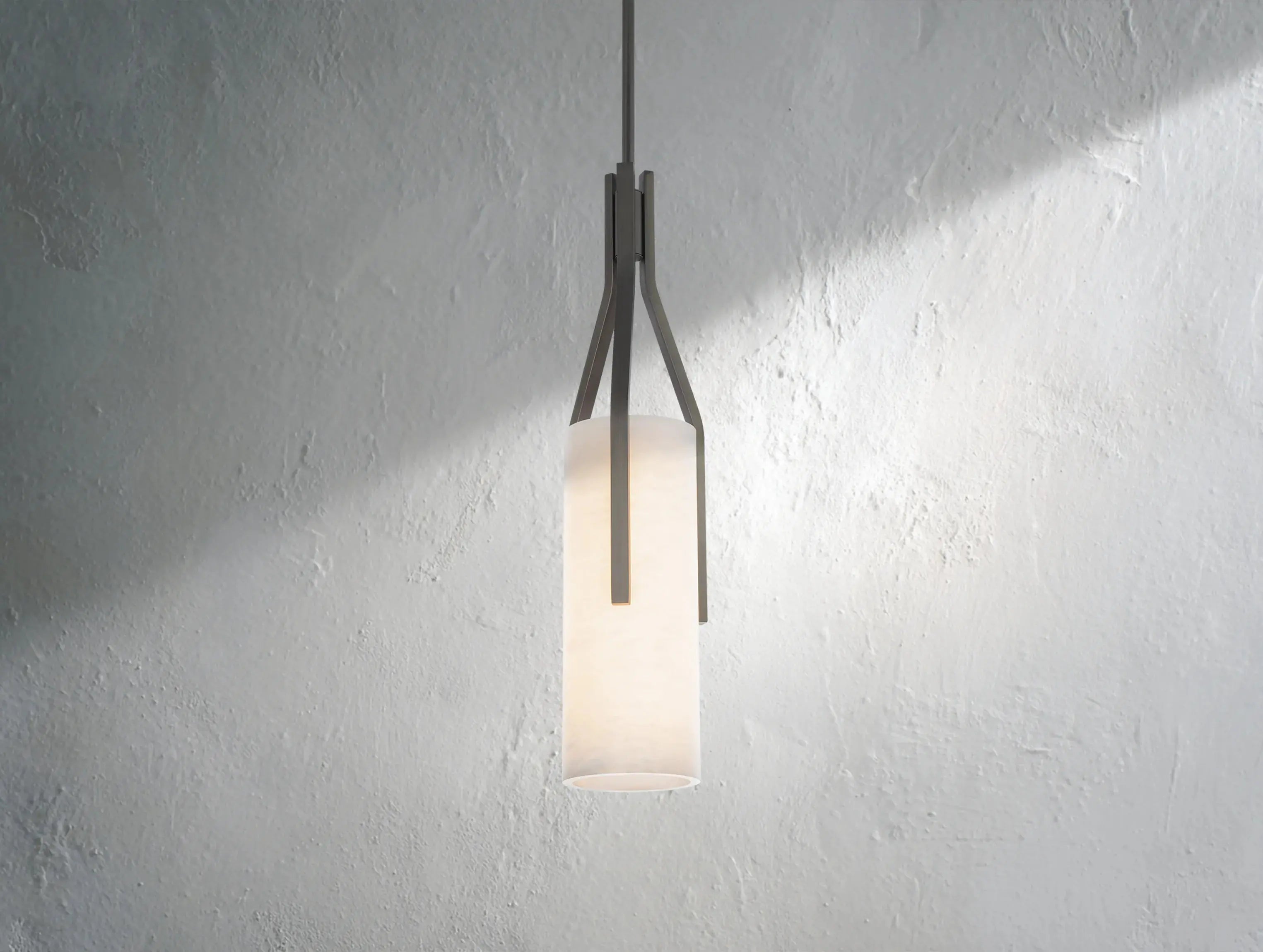 Roins Alabaster Cylinder Claw Pendant ARDENEL