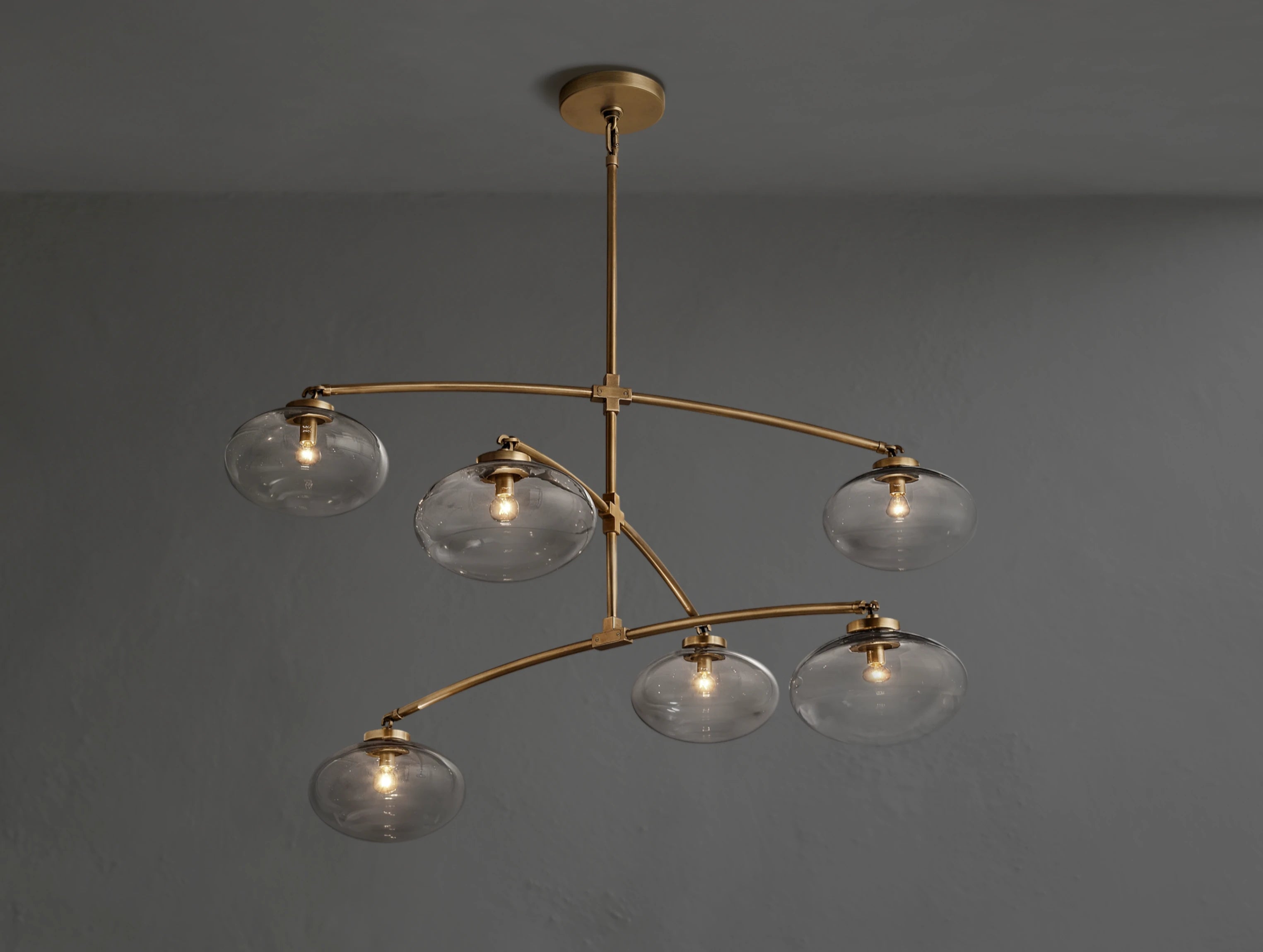 Cabret Glass Mobile Round Chandelier ARDENEL