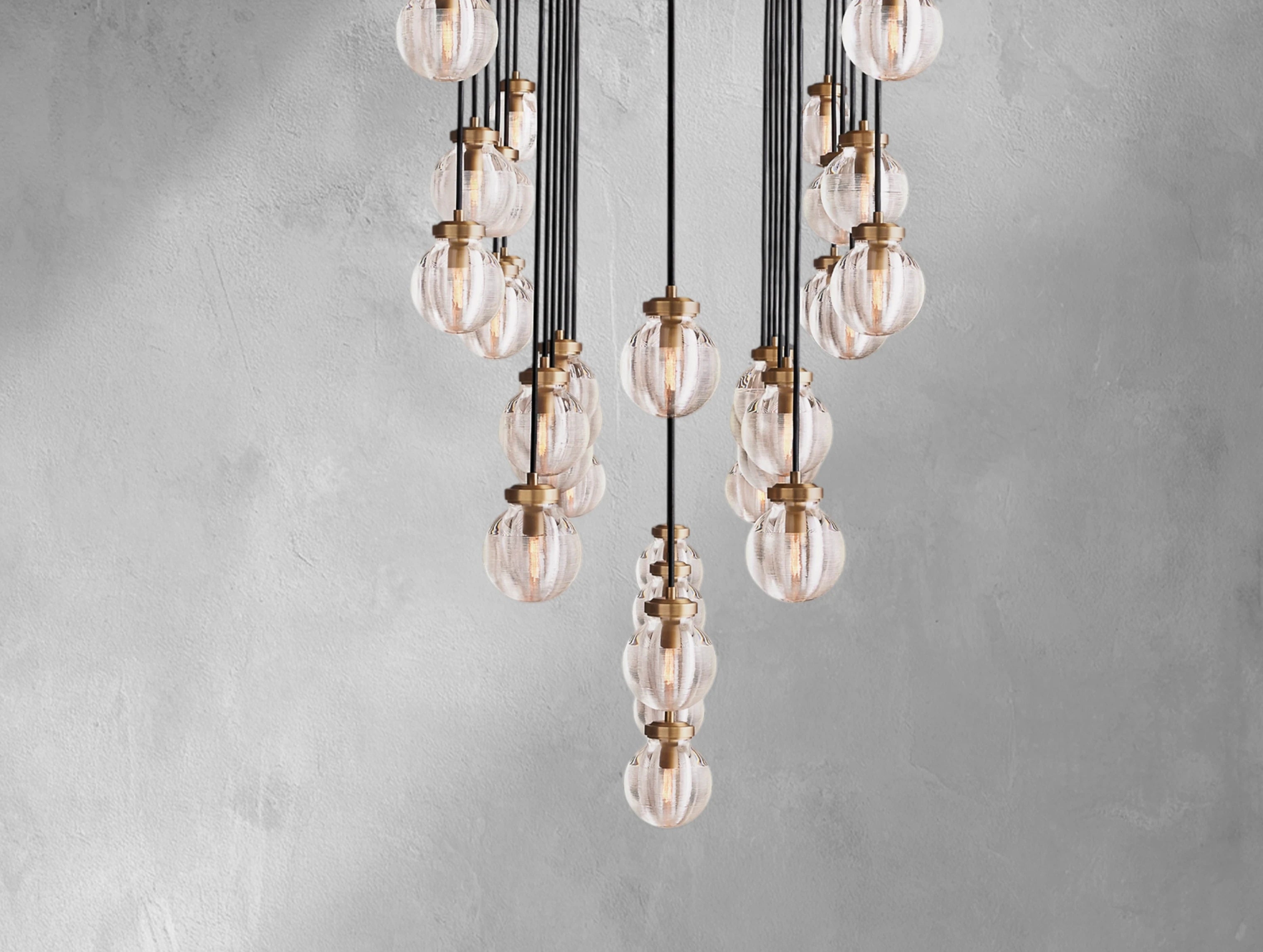 Pearl Balls Rectangular Chandelier