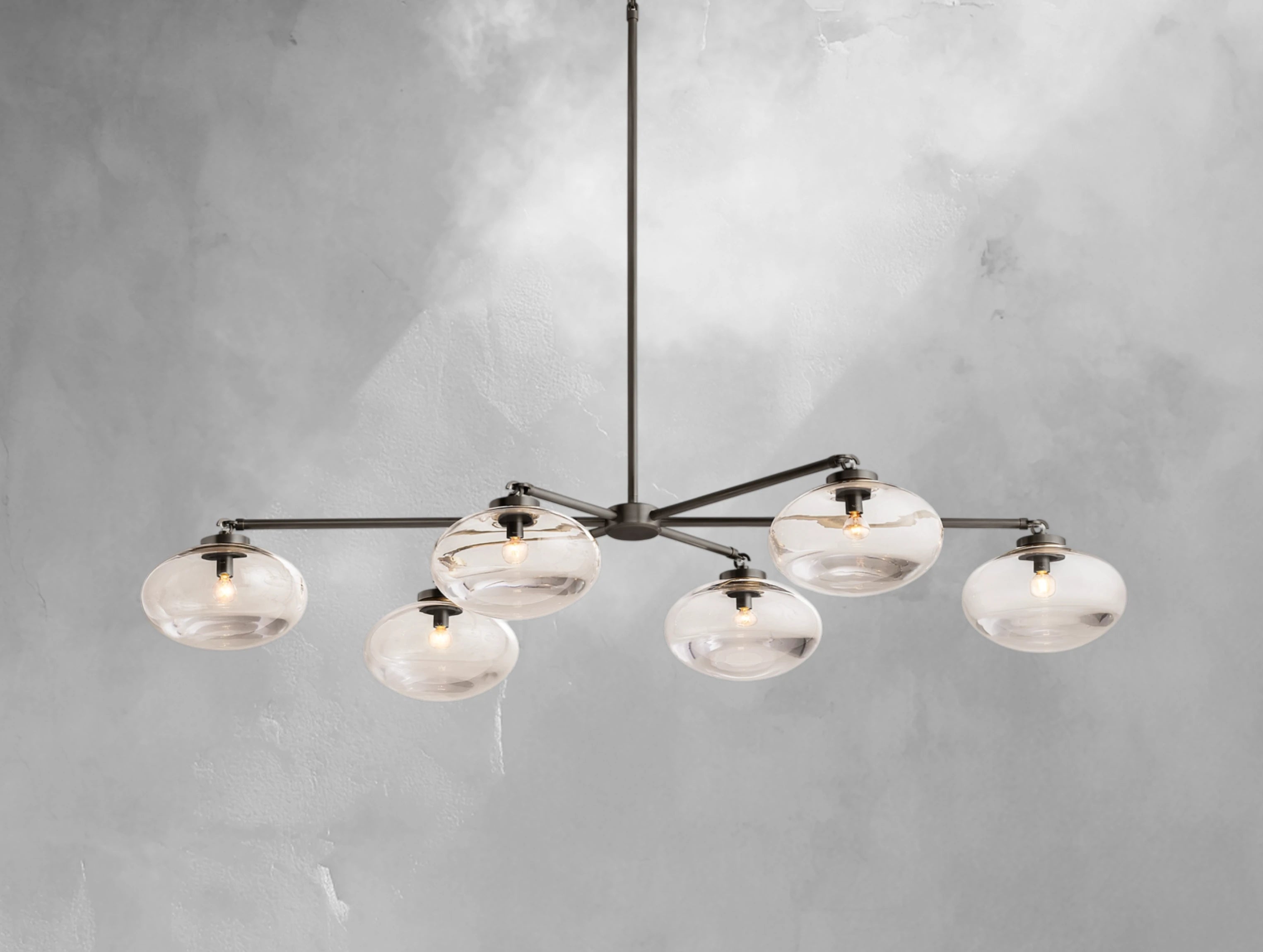 Cabret Glass Mobile Linear Chandelier ARDENEL