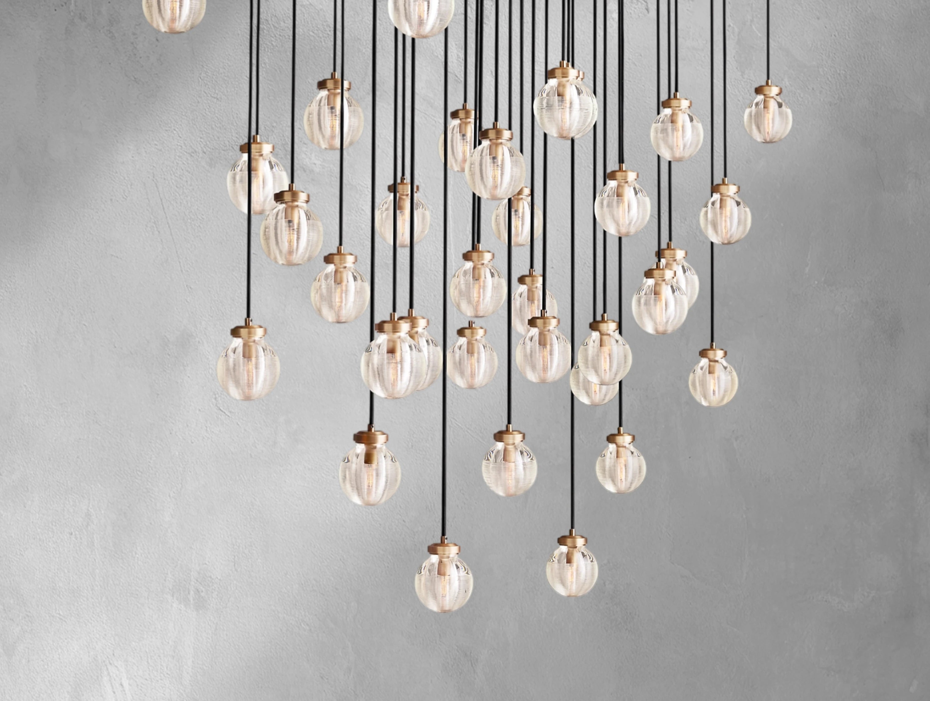 Pearl Balls Rectangular Chandelier