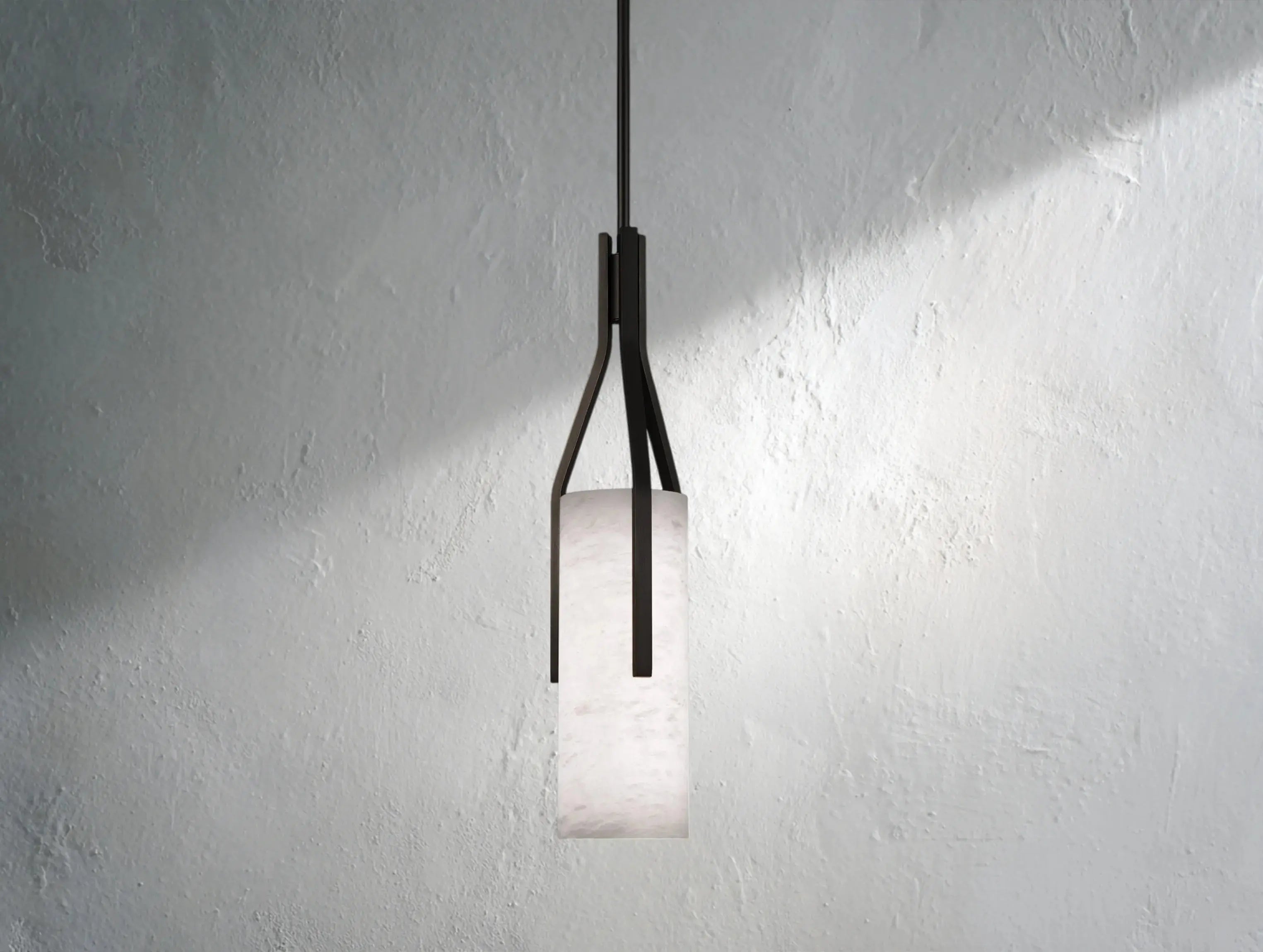 Roins Alabaster Cylinder Claw Pendant ARDENEL