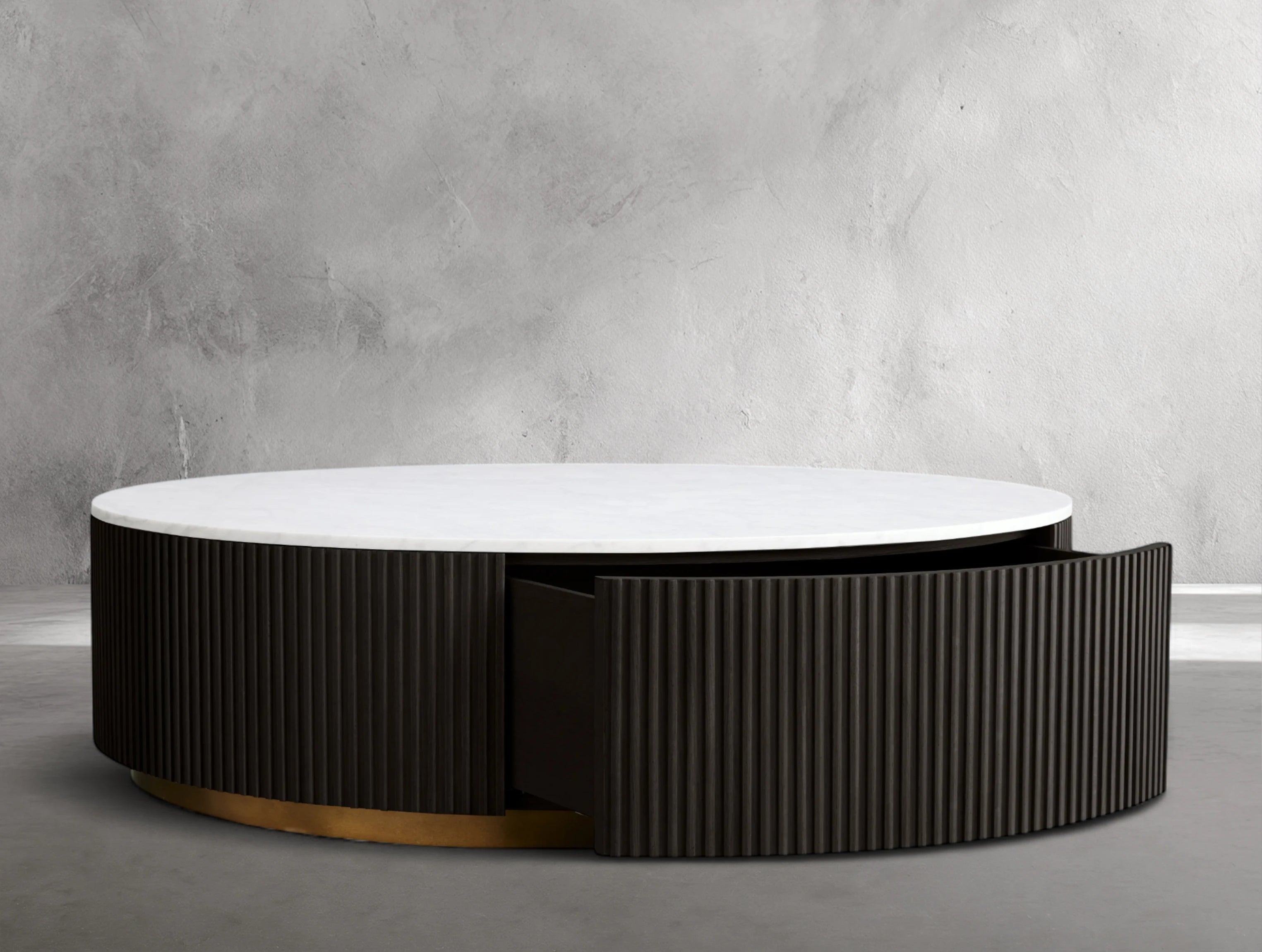 Rolphin Round Storage Coffee Table ARDENEL