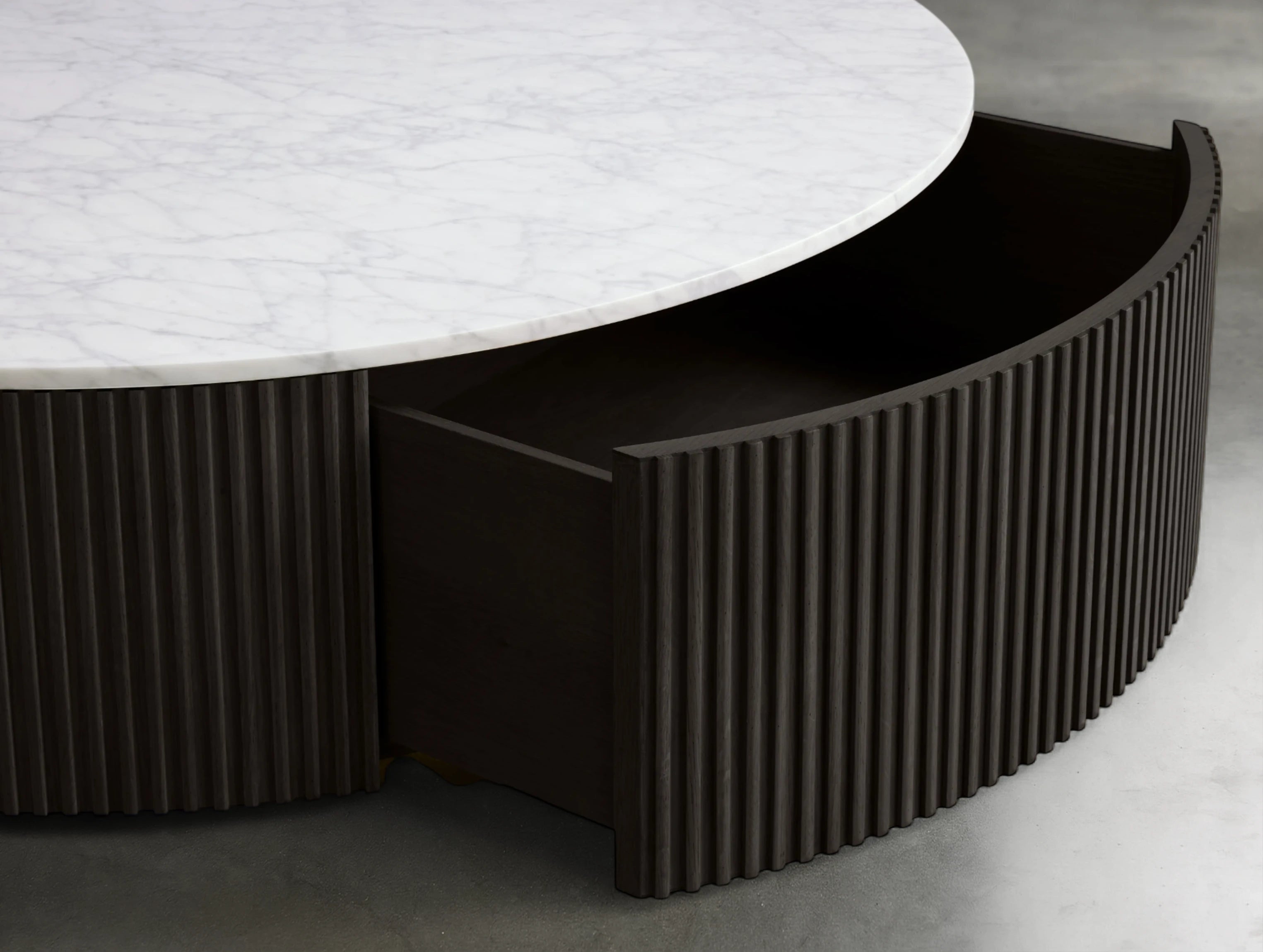 Rolphin Round Storage Coffee Table ARDENEL