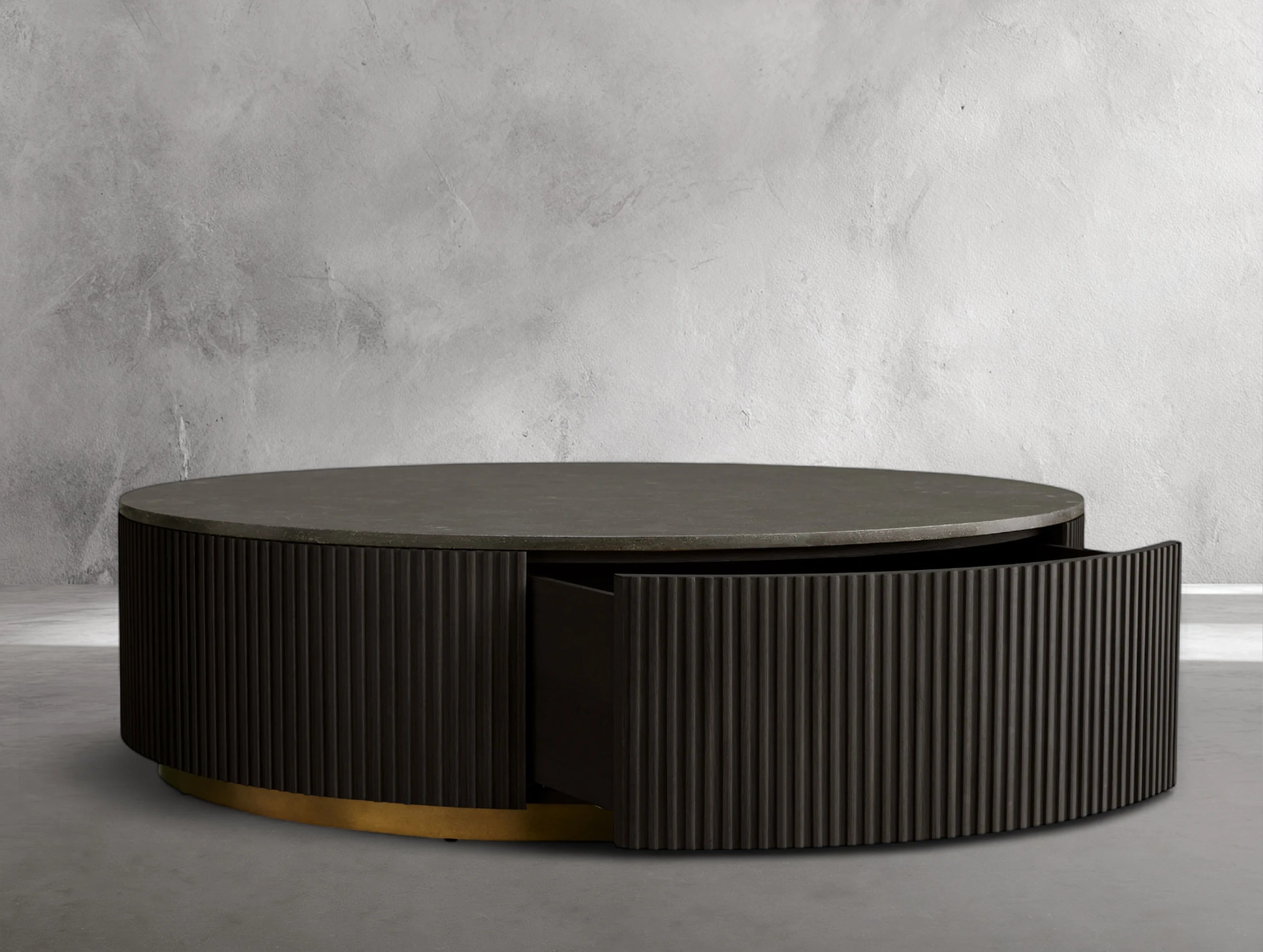 Rolphin Round Storage Coffee Table ARDENEL