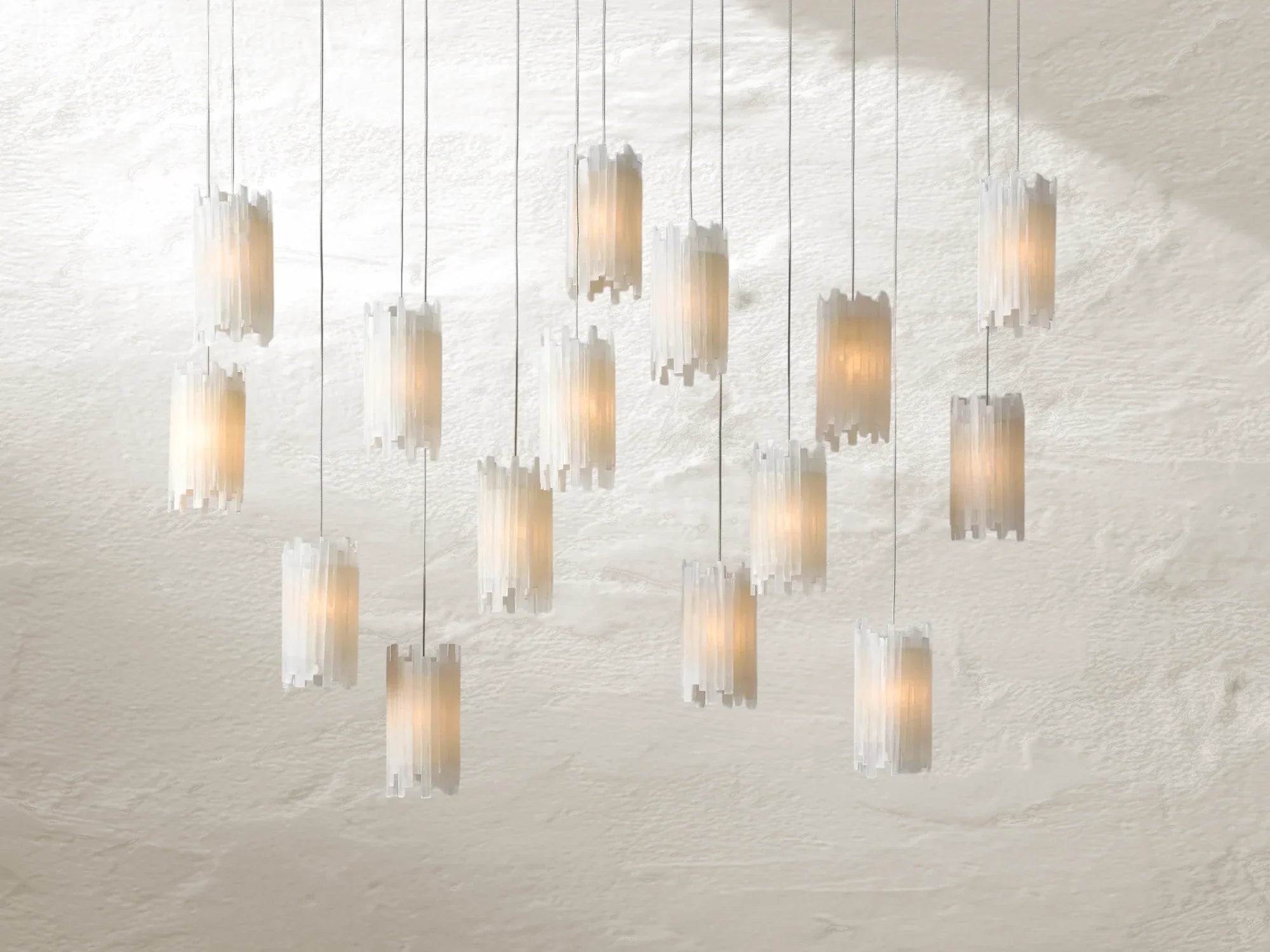 Jaina Selenite Rectangular Chandelier