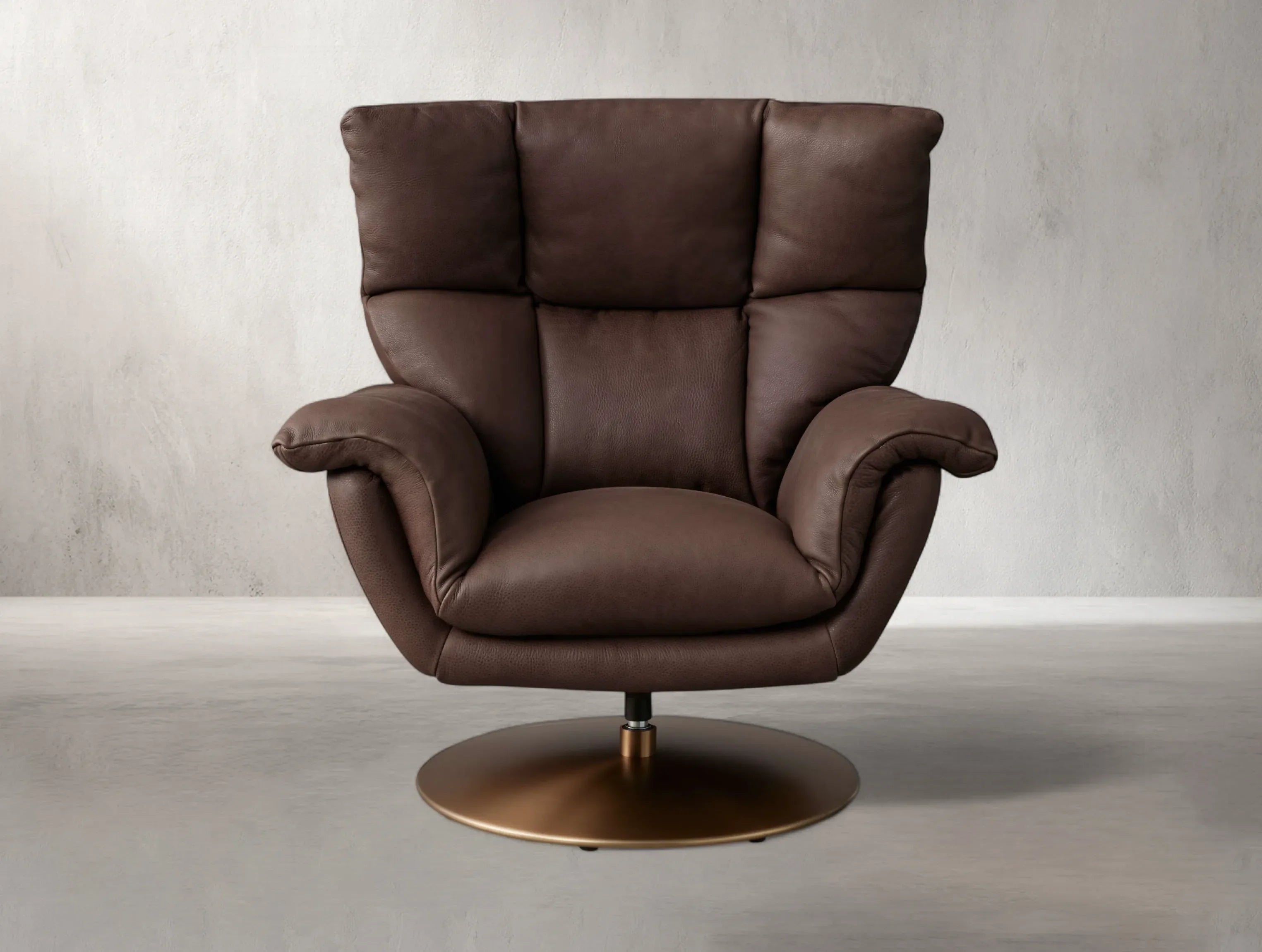 Deniel Leather Swivel Recliner