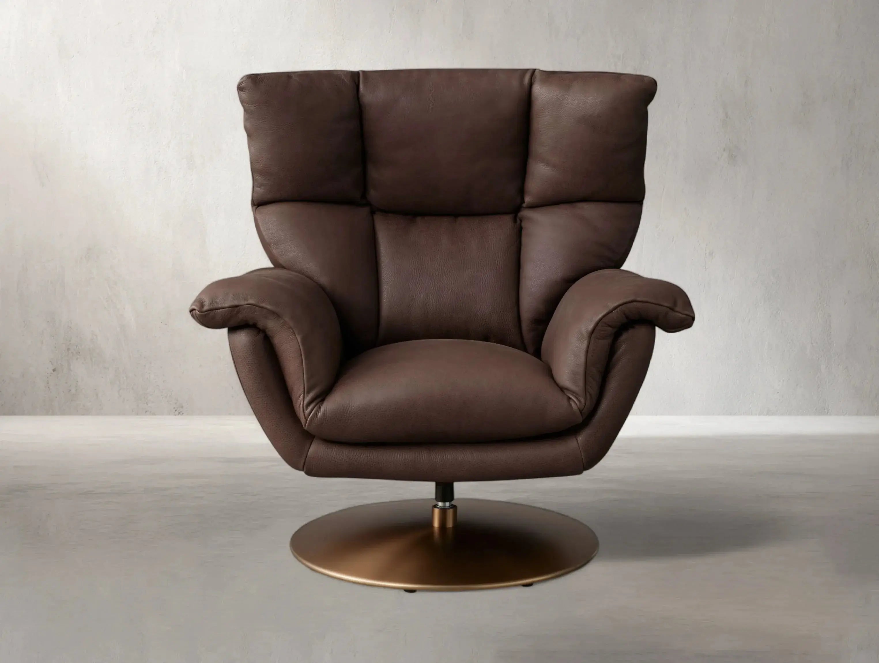 Deniel Leather Swivel Recliner ARDENEL