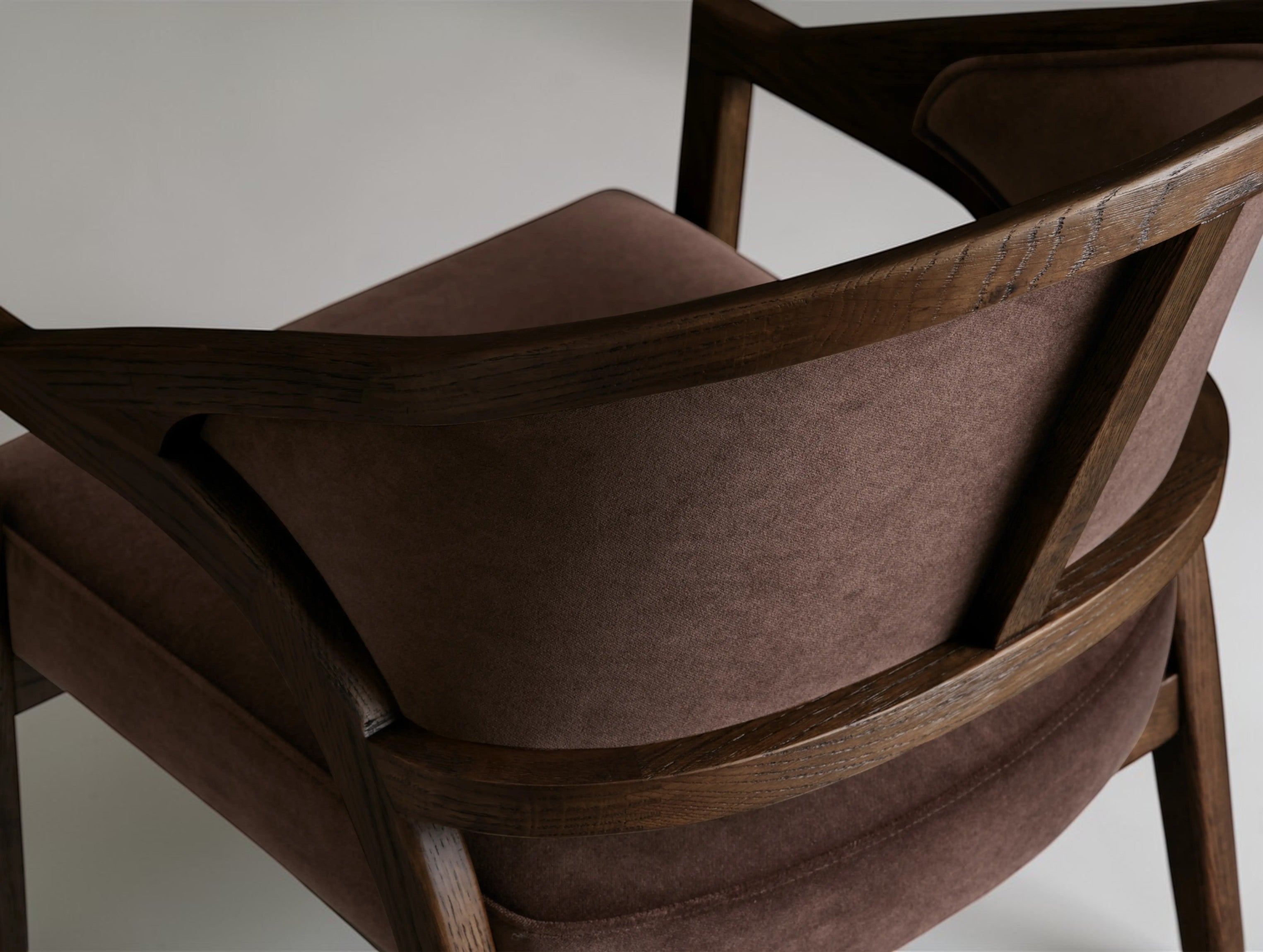 Emily Upholstered Back Dining Arm Chair