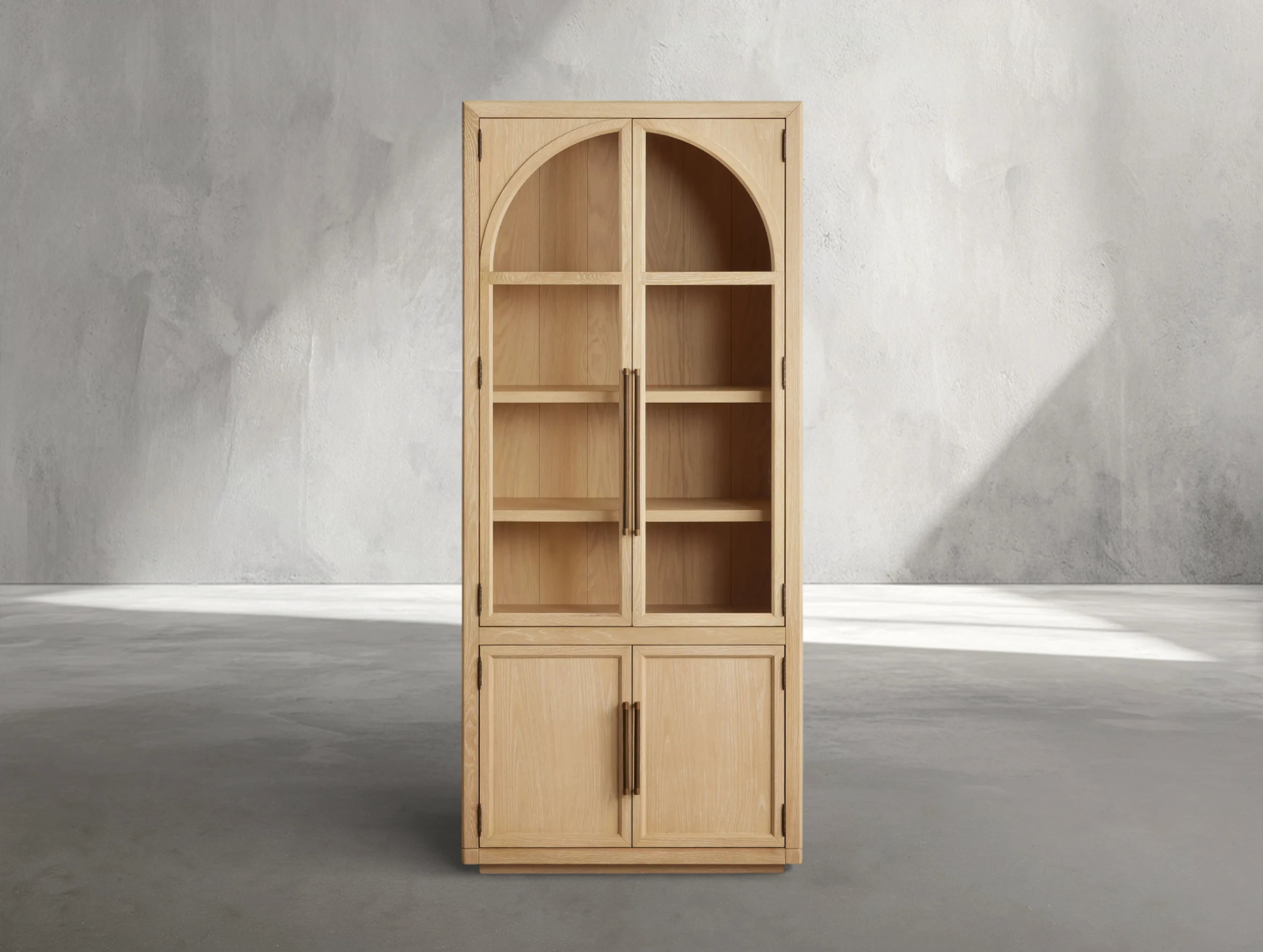 Hottiy Squared Glass Cabinet