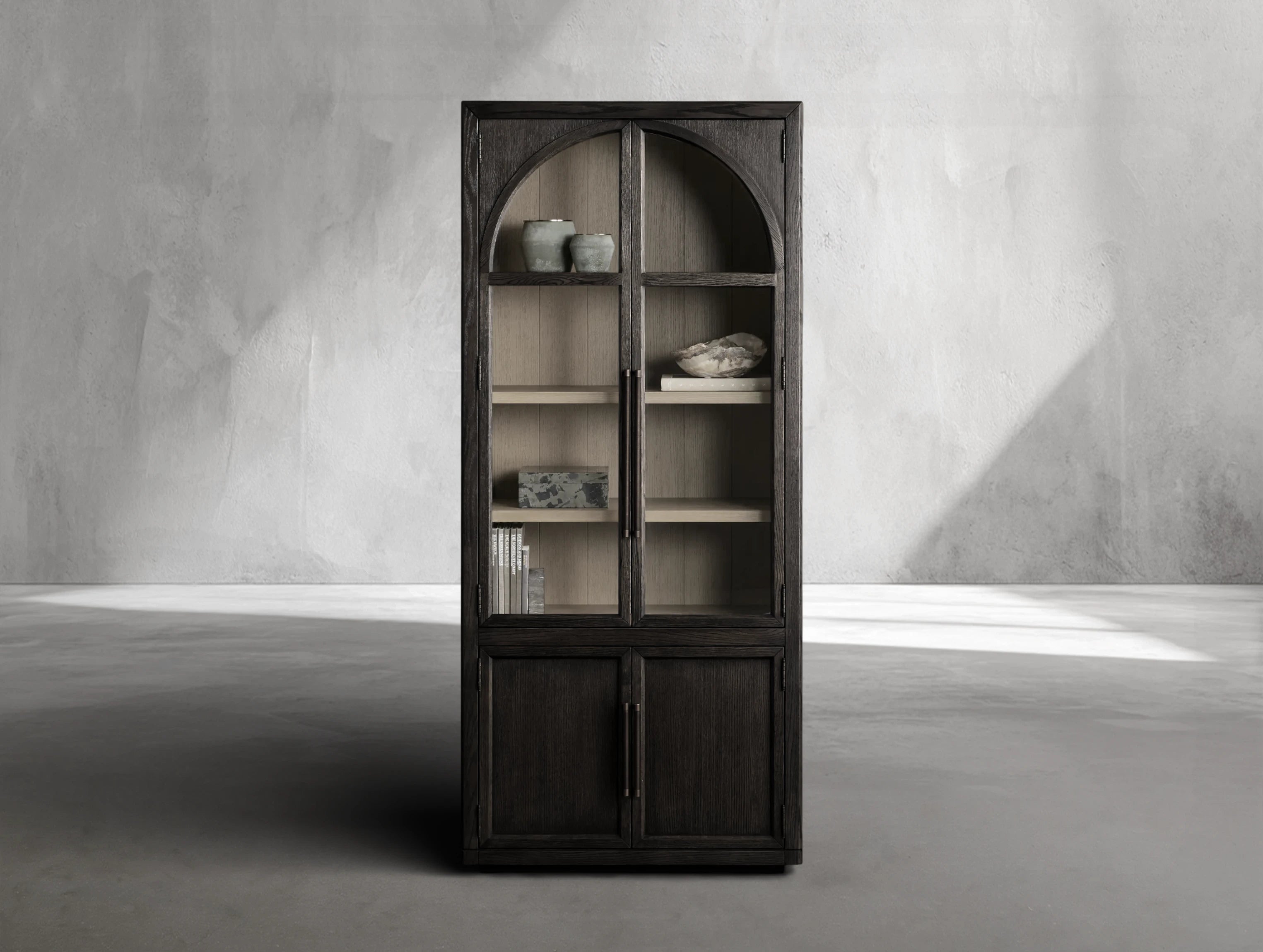 Hottiy Squared Glass Cabinet