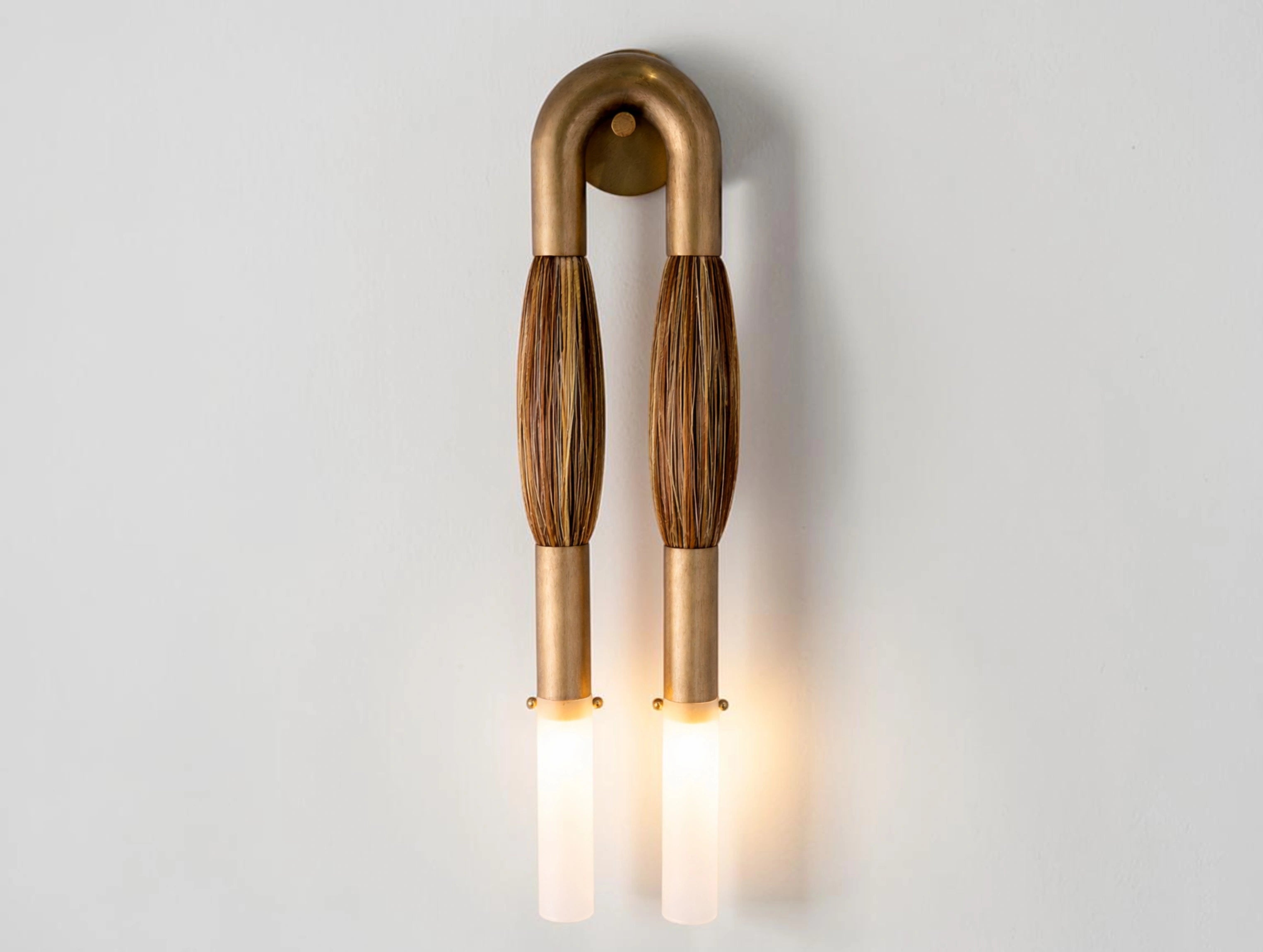 Klein Horsehair Double-Head Sconce