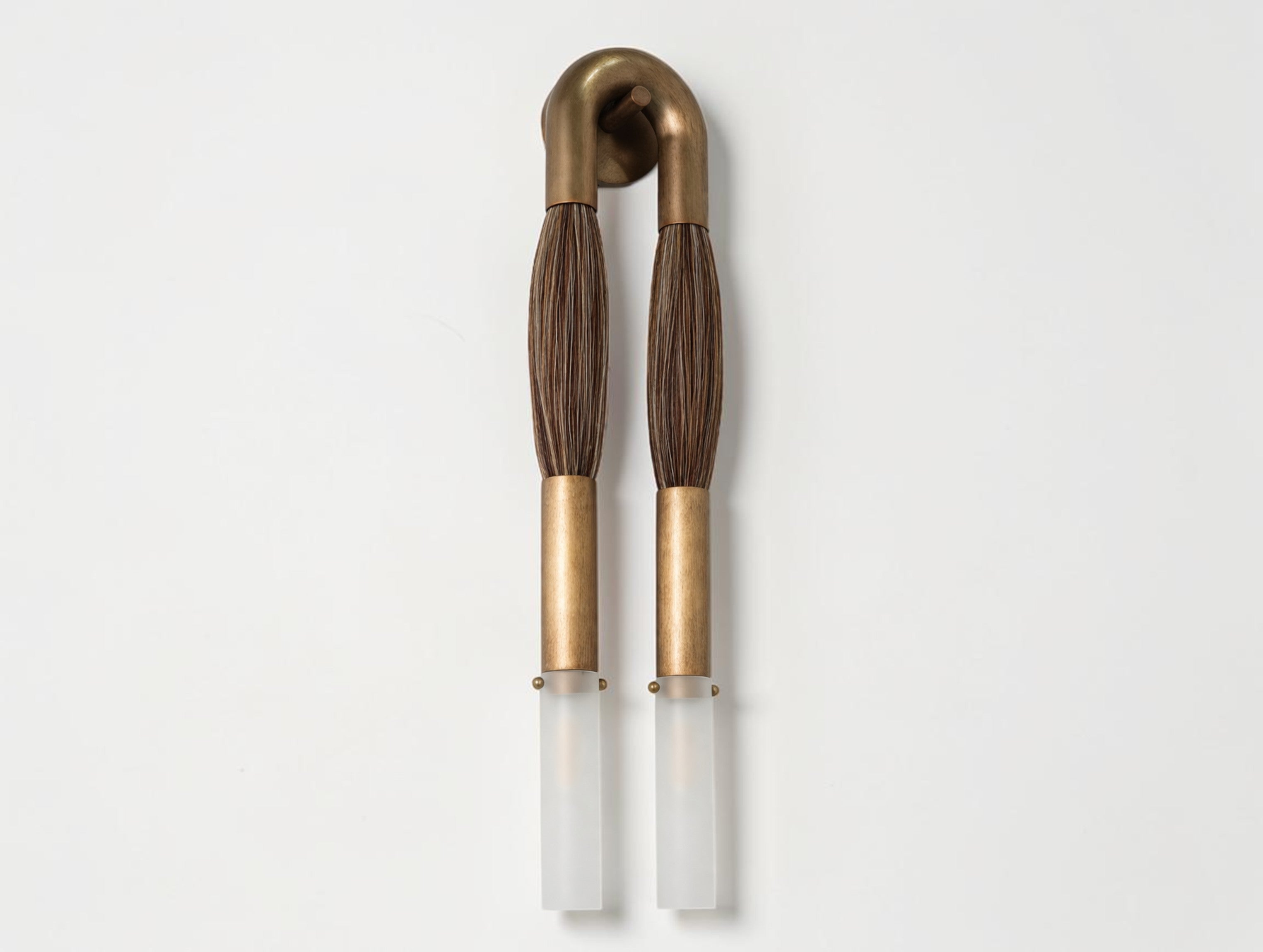 Klein Horsehair Double-Head Sconce