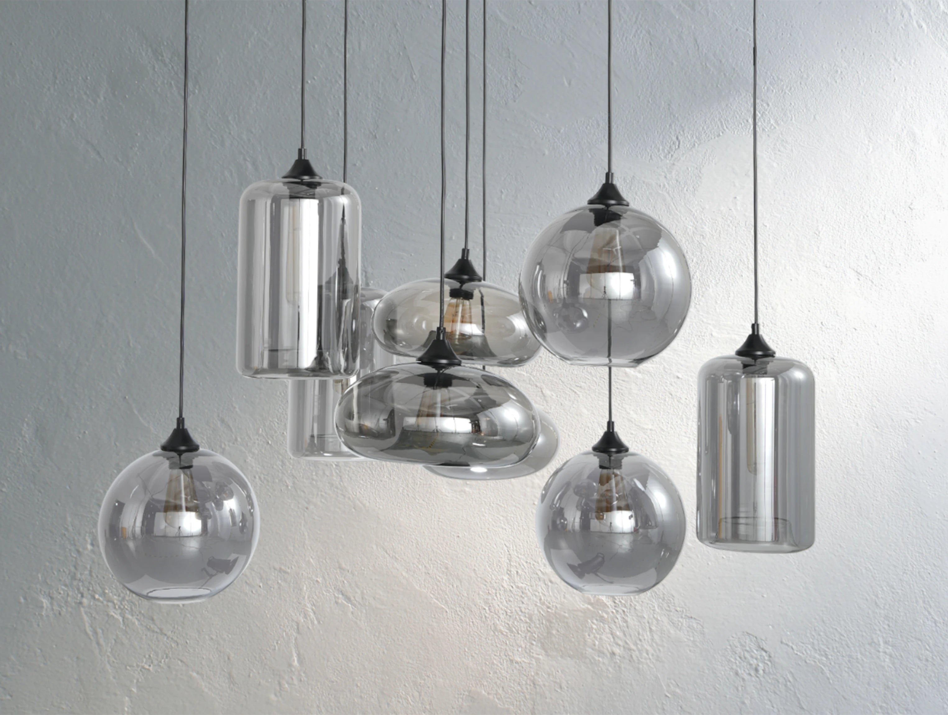 Kyrie Transparent Glass Square chandelier