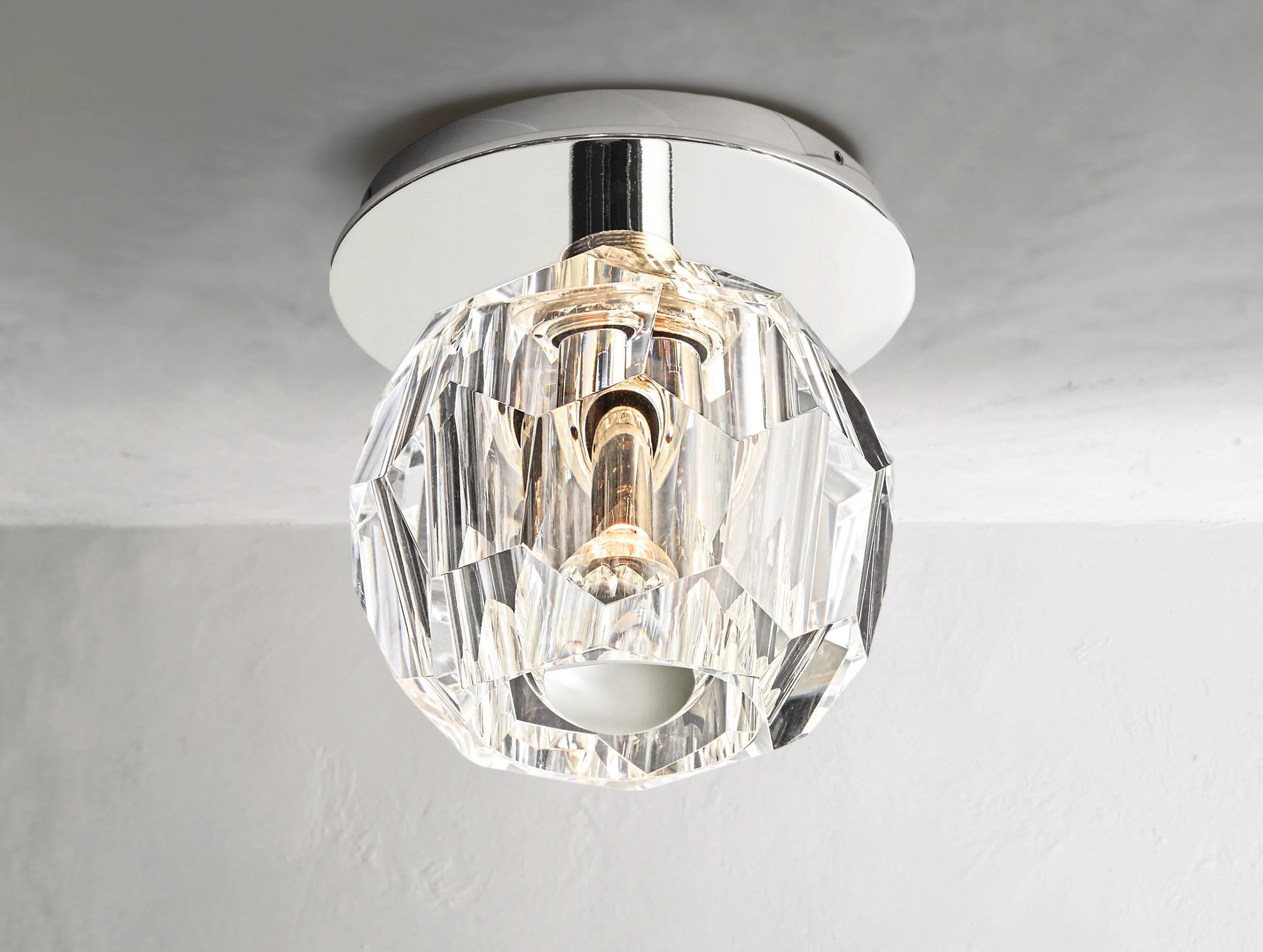 Orbital Cristal Glass Petite Flushmount