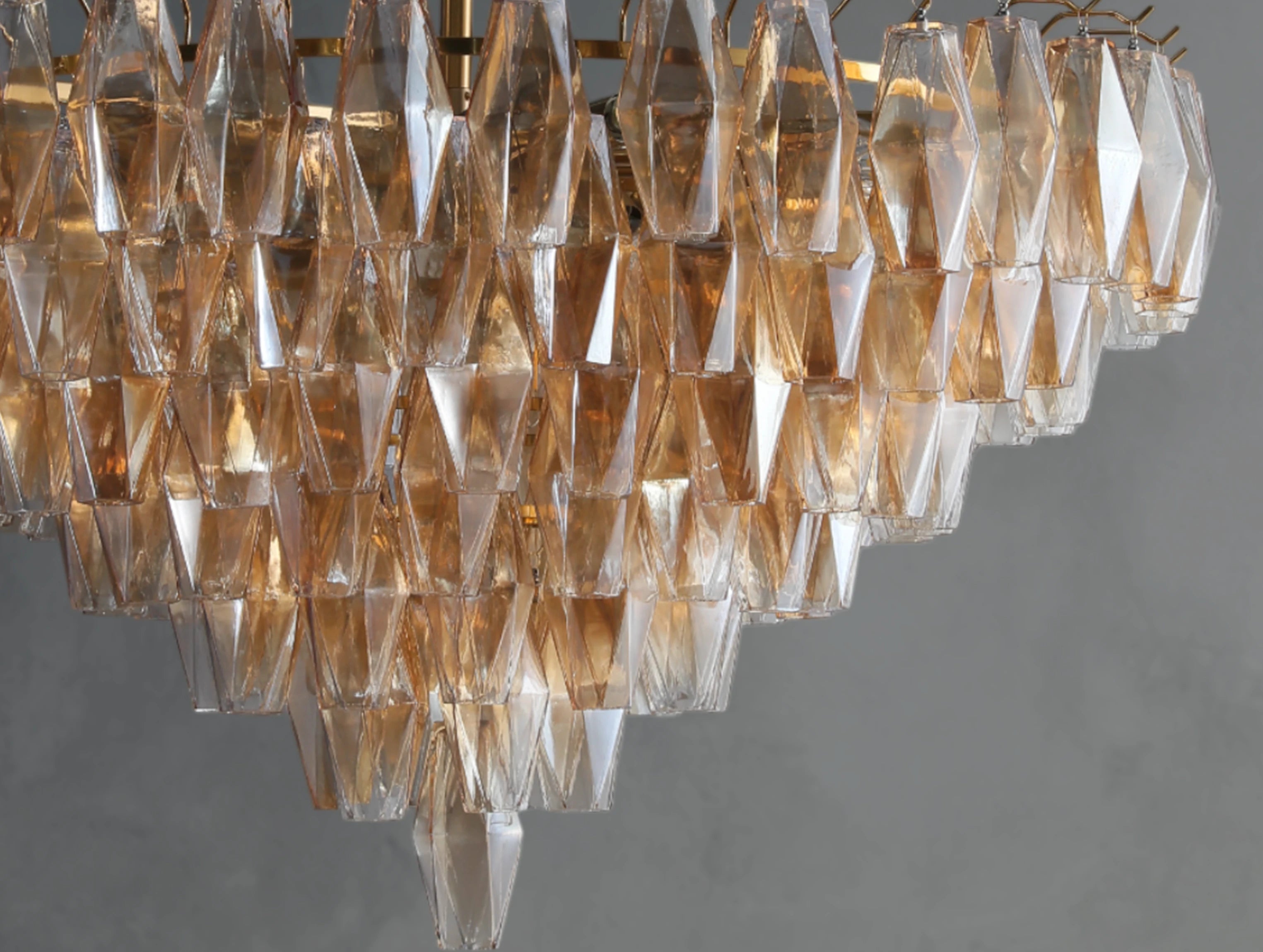 Jayara Glass Tiered Round Chandelier