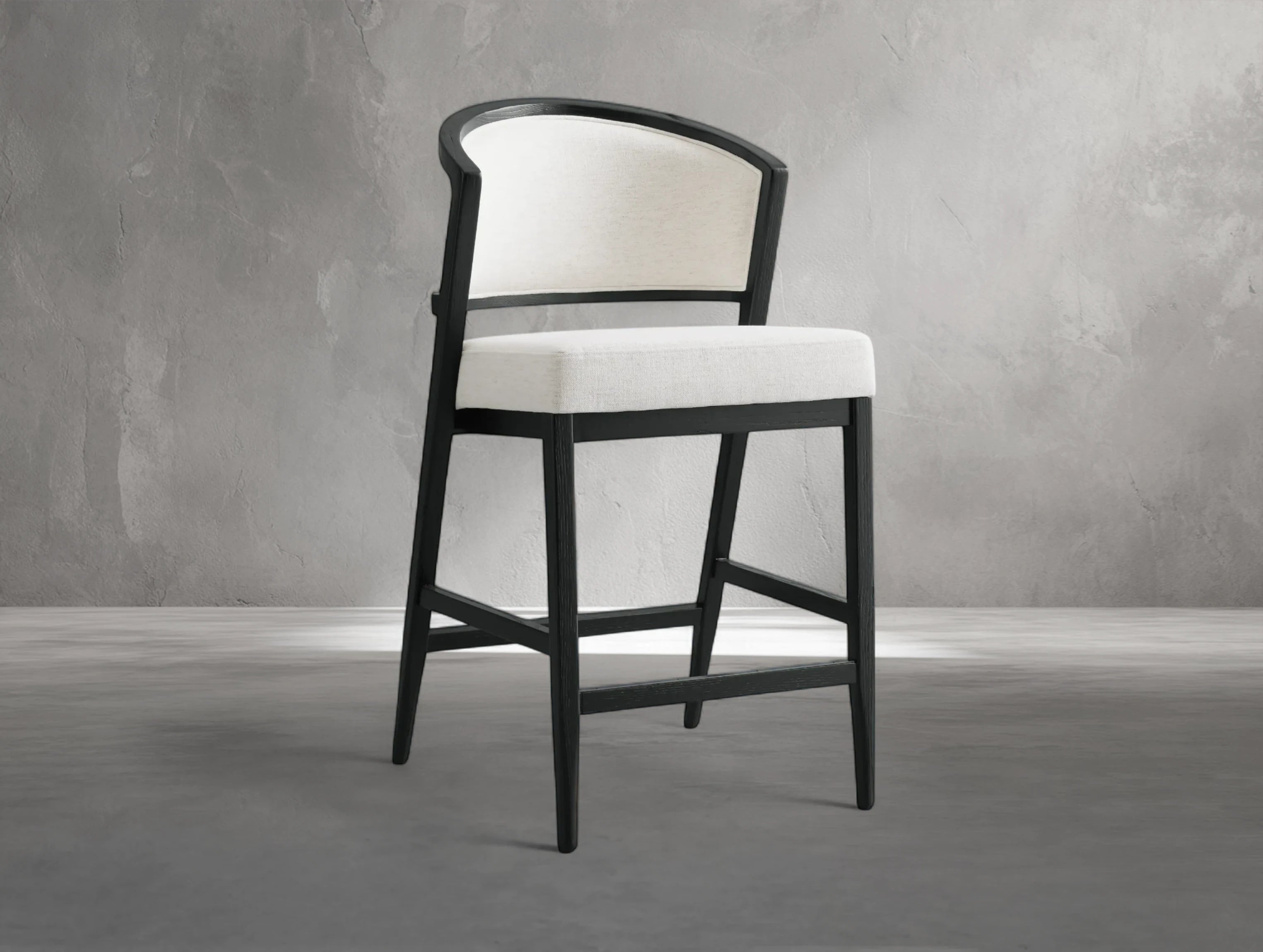 Emily Upholstered Back Armless Counter Stool