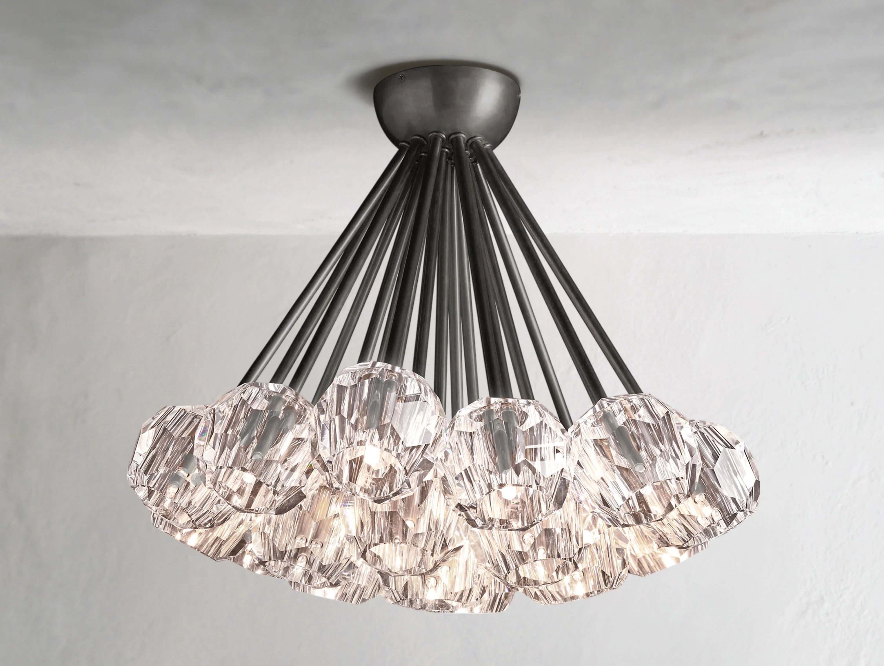 Orbital Cristal Glass Flushmount
