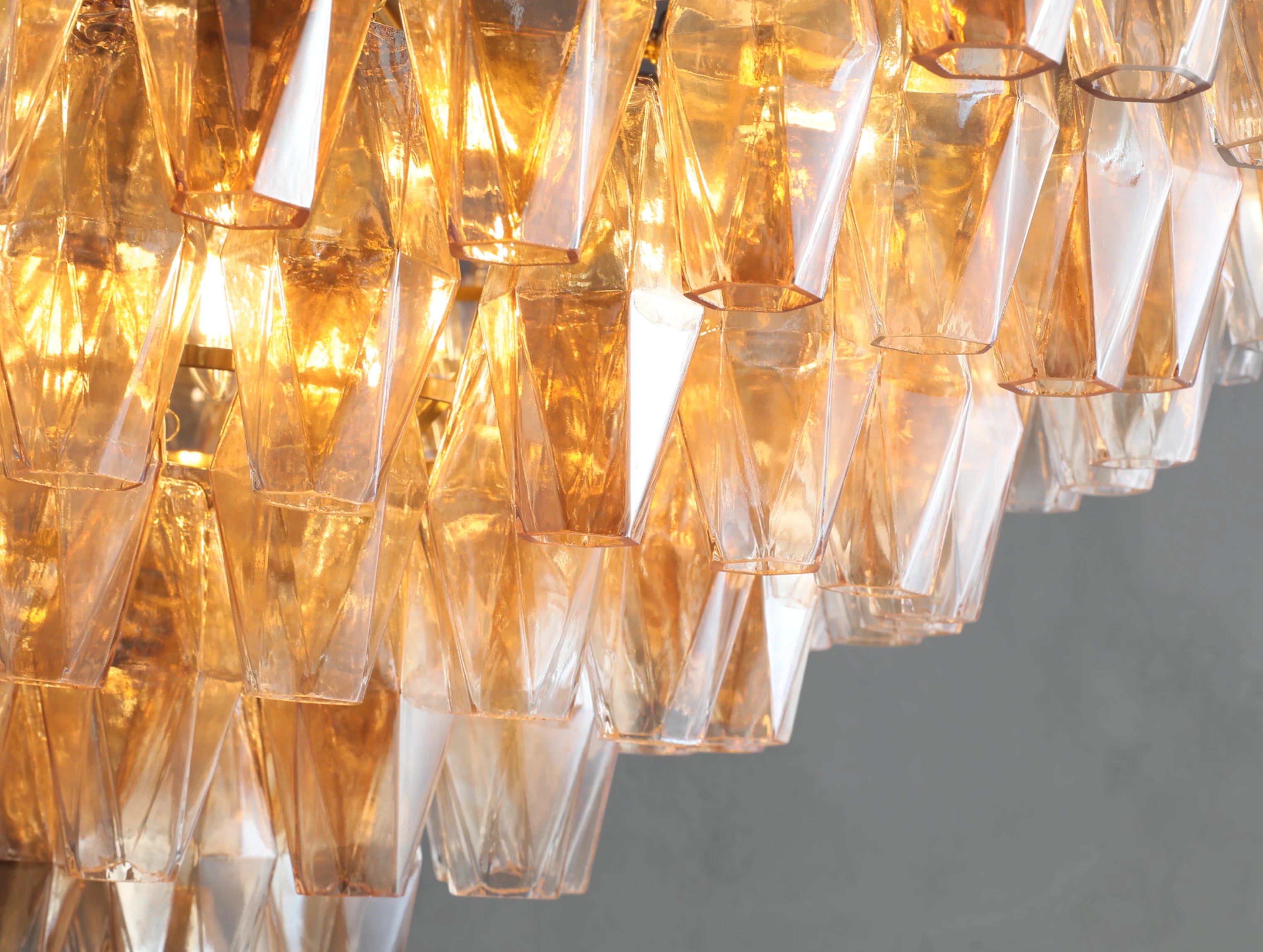 Jayara Glass Tiered Round Chandelier