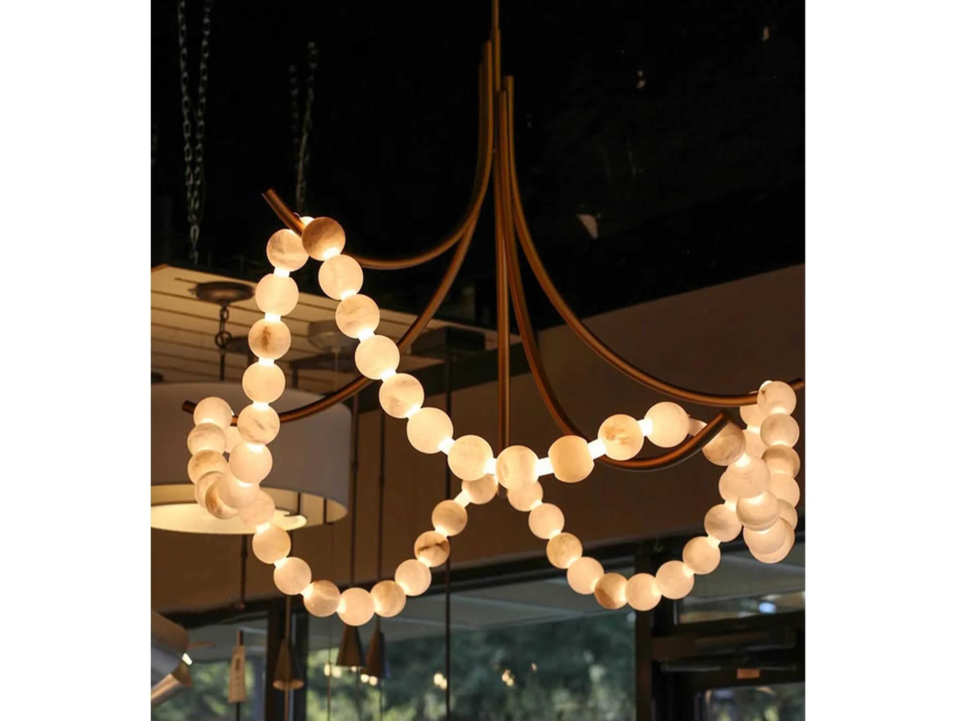 Alien Loop Alabaster Chandelier
