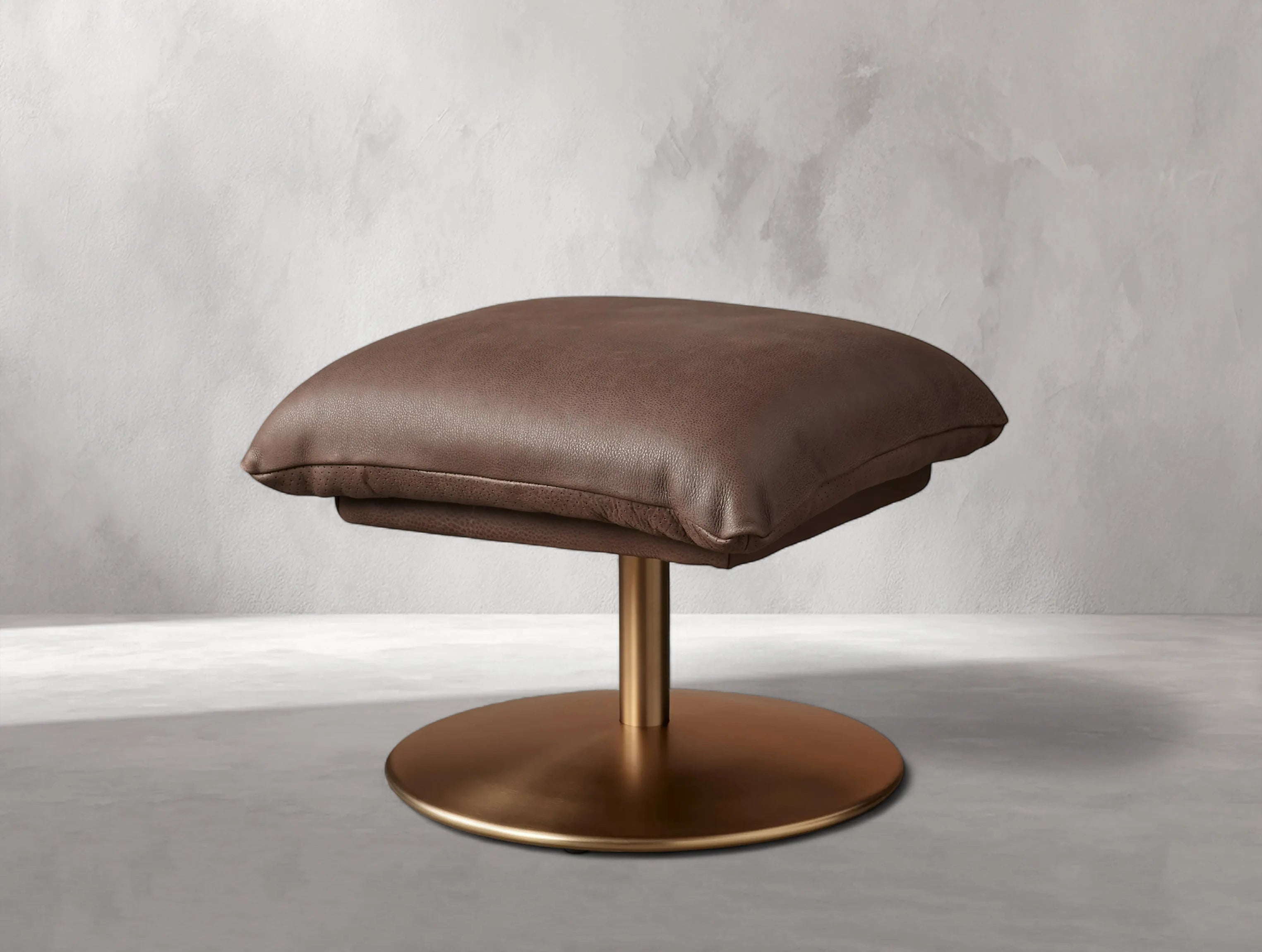 Deniel Leather Ottoman