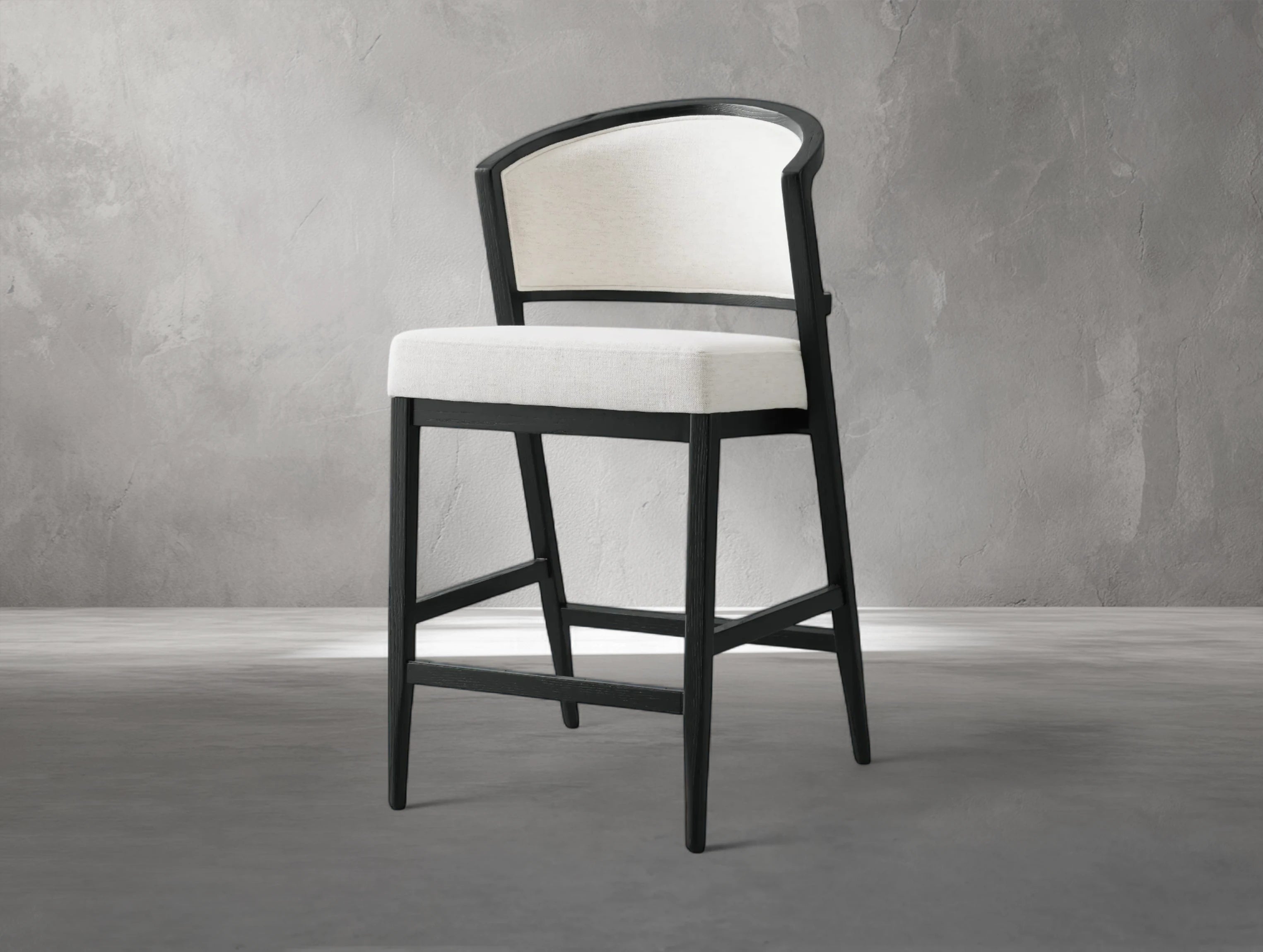 Emily Upholstered Back Armless Counter Stool